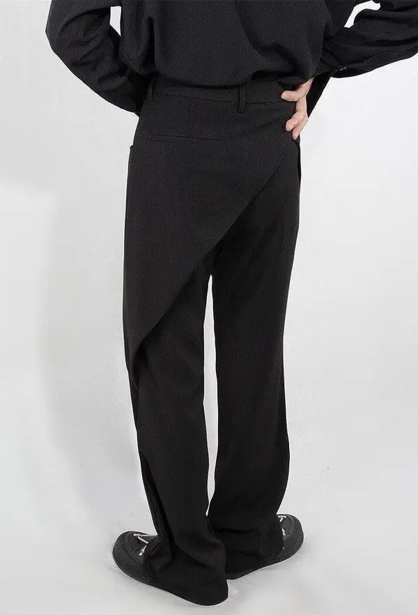 Japanese Brand 💎Retro Pleated Flared Assymetrical Wrap Pants Trousers Y2K Size US 32 / EU 48 - 4 Thumbnail