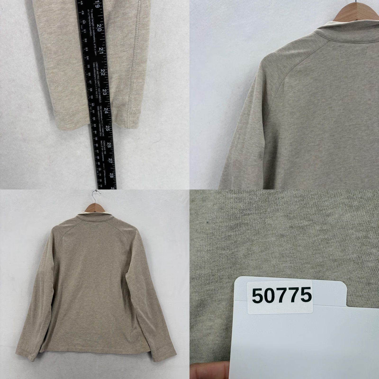 Polo Ralph Lauren Polo Ralph Lauren Sweater Mens Large Beige Wool 1/4 Zip Mock Neck Preppy Casual Size US L / EU 52-54 / 3 - 8 Thumbnail