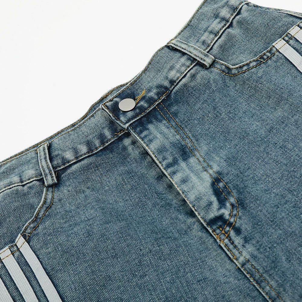 Jean American men's distressed washed loose scimitar denim shorts Size US 32 / EU 48 - 5 Thumbnail
