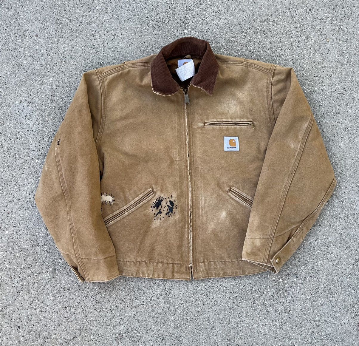 Carhartt Vintage Carhartt Detroit Jacket Quilt Lined Union Made USA Size US S / EU 44-46 / 1 - 1 Thumbnail