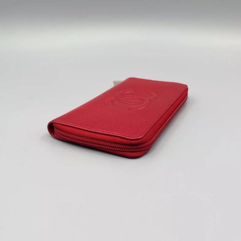 Chanel Chanel Long Wallet in Red Grain Leather -2505 Size ONE SIZE - 5 Thumbnail
