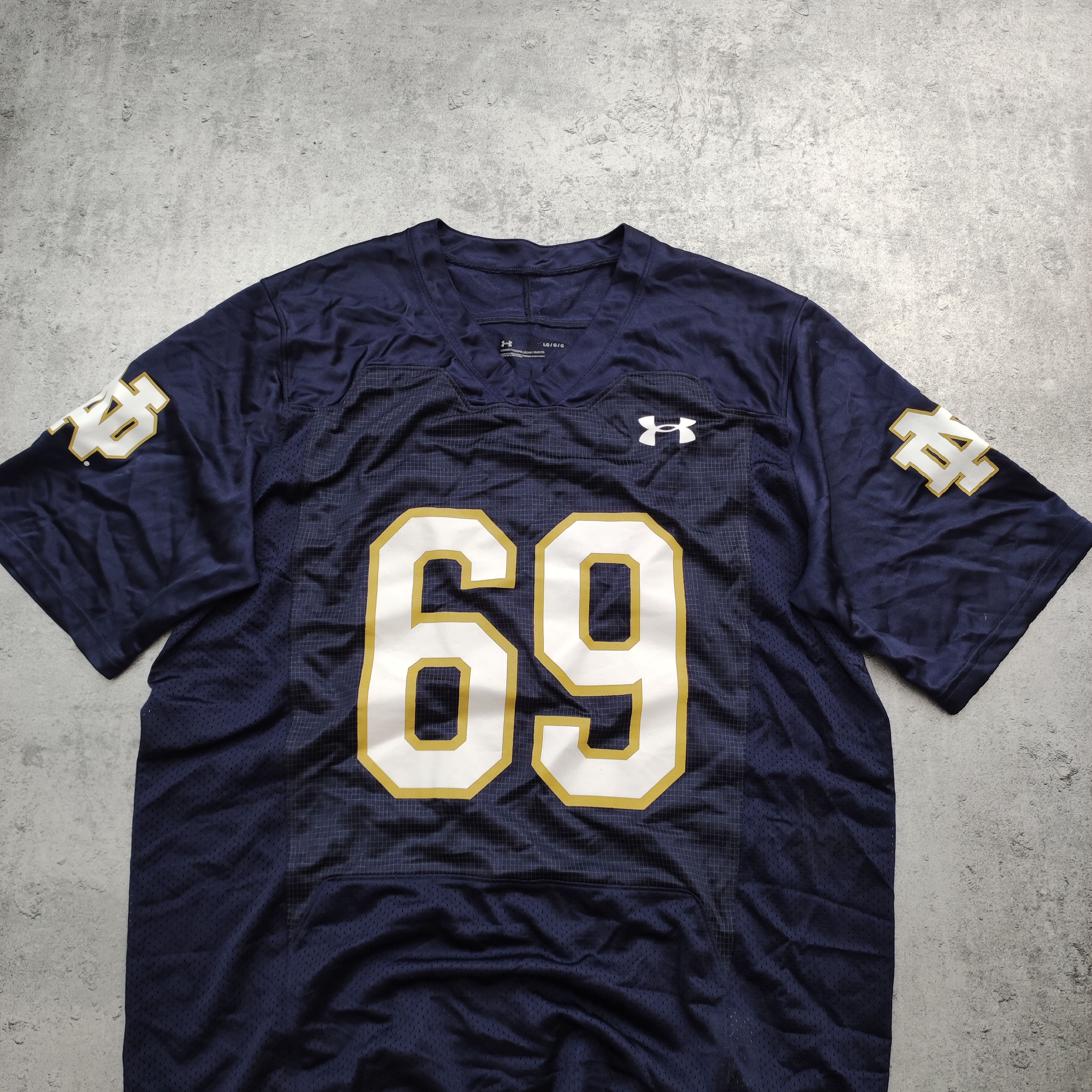 NFL × Vintage RARE NFL Under Armour x Notre Dame Irish #69 Shagger Jersey Size US L / EU 52-54 / 3 - 2 Thumbnail