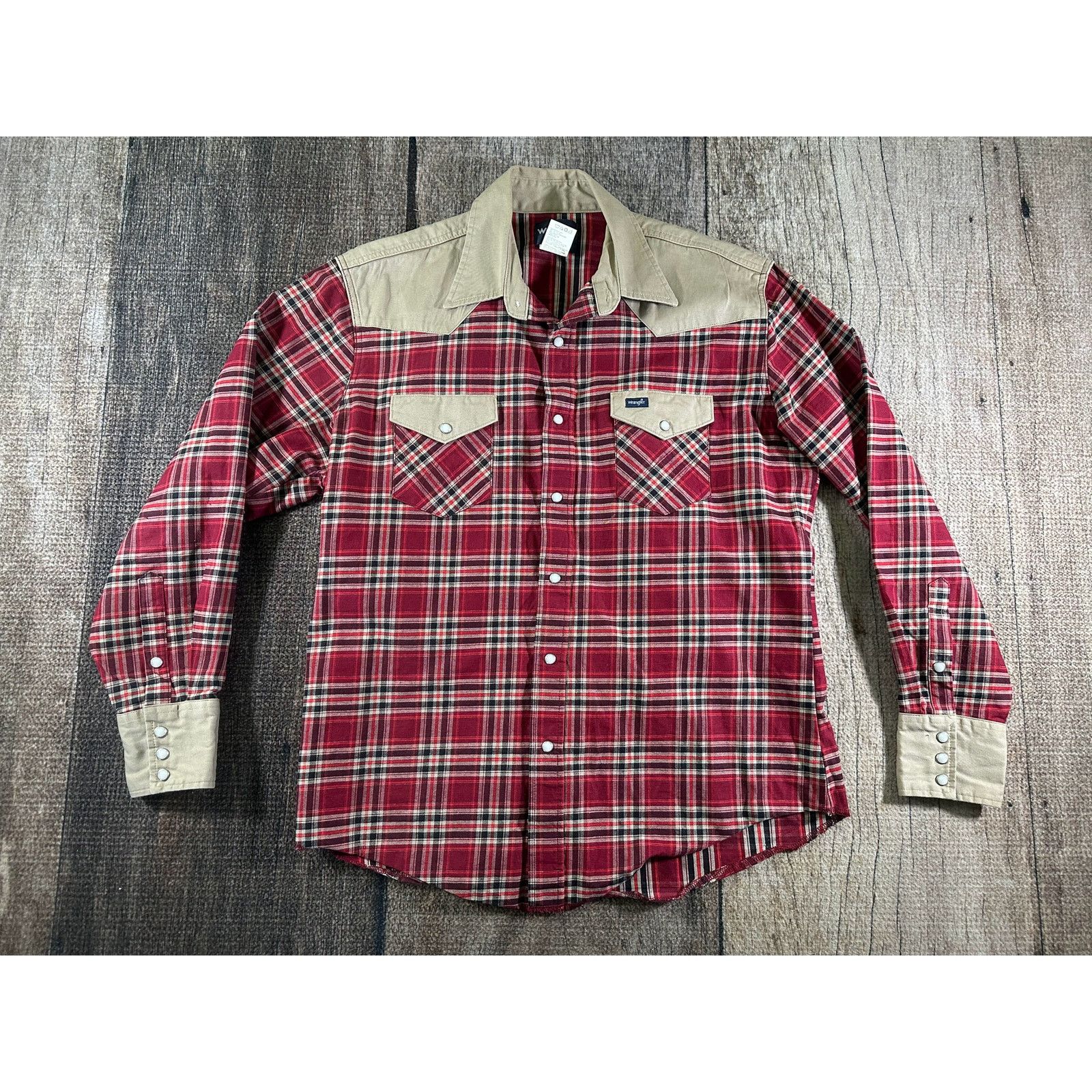 Wrangler Wrangler Flannel Snap Button Shirt Shacket XL Plaid Jacket Size US XL / EU 56 / 4 - 1 Thumbnail