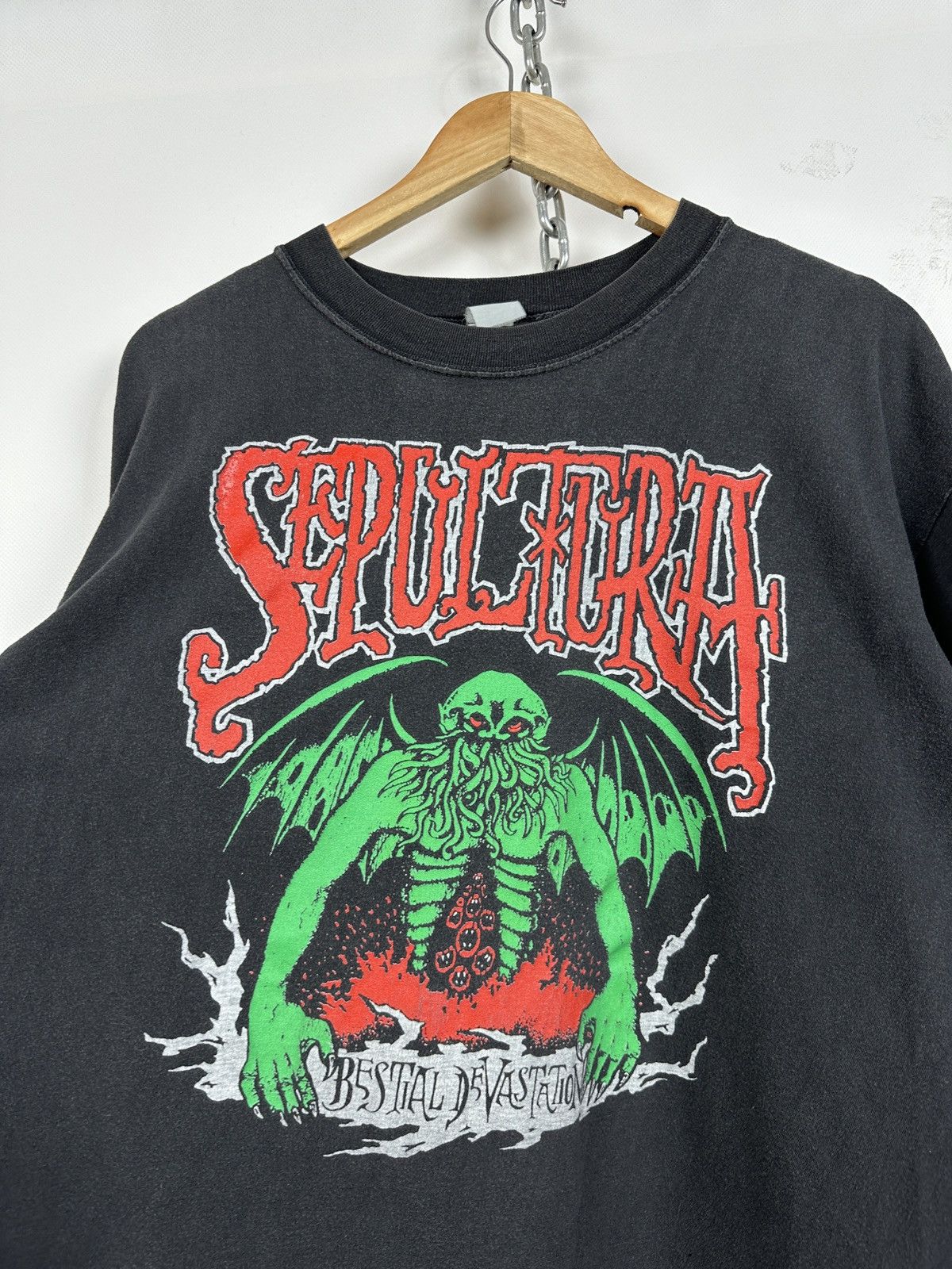 Band Tees 1992 Vintage Sepultura Third World Posse Tour T-Shirt Size US XL / EU 56 / 4 - 12 Thumbnail