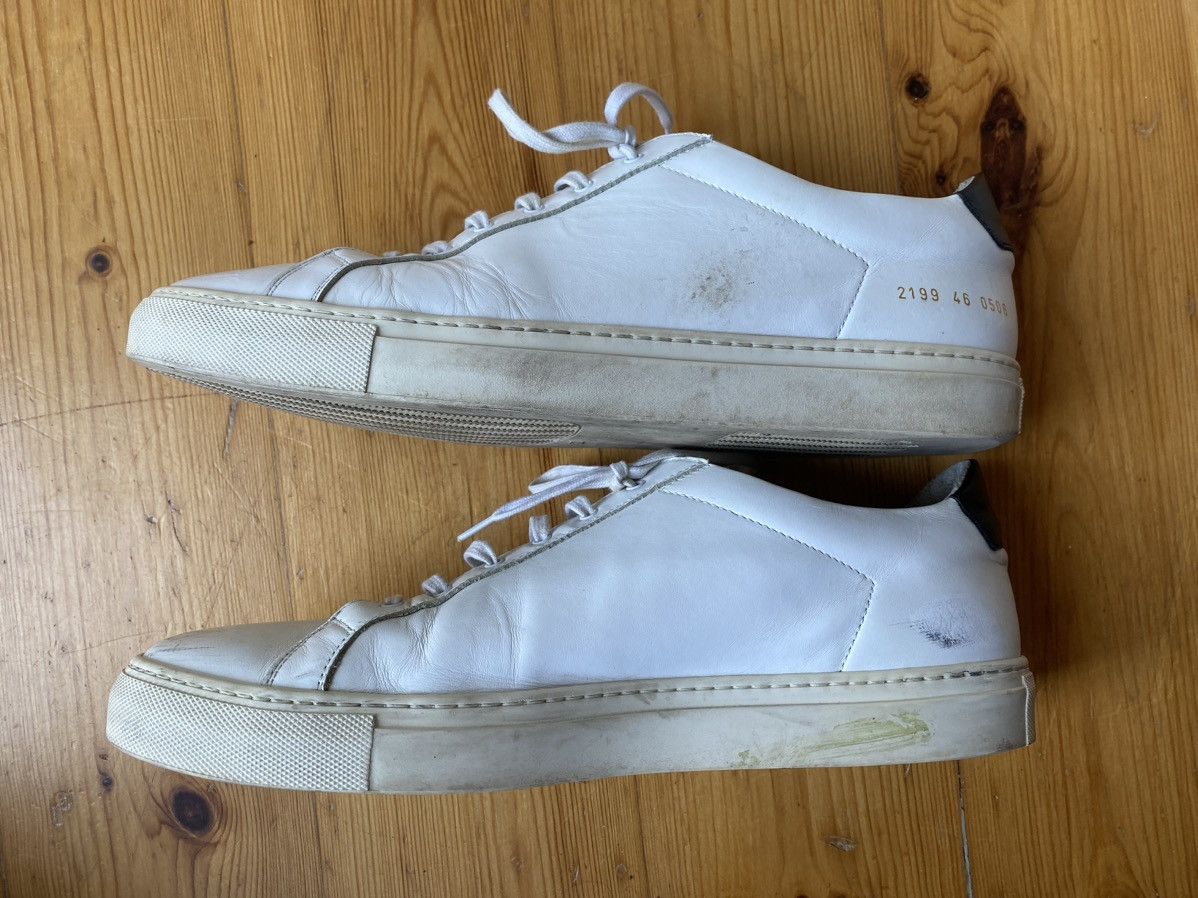 Common Projects Common Projects - Retro Low White/Black Sneaker Size US 12 / EU 45 - 6 Thumbnail
