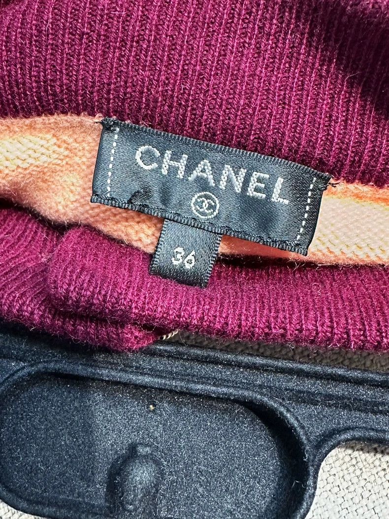Chanel Chanel 20A Kangpeng Street Orange Pink Burgundy Edge Gold Size 24" / US 00 / IT 34 - 5 Thumbnail