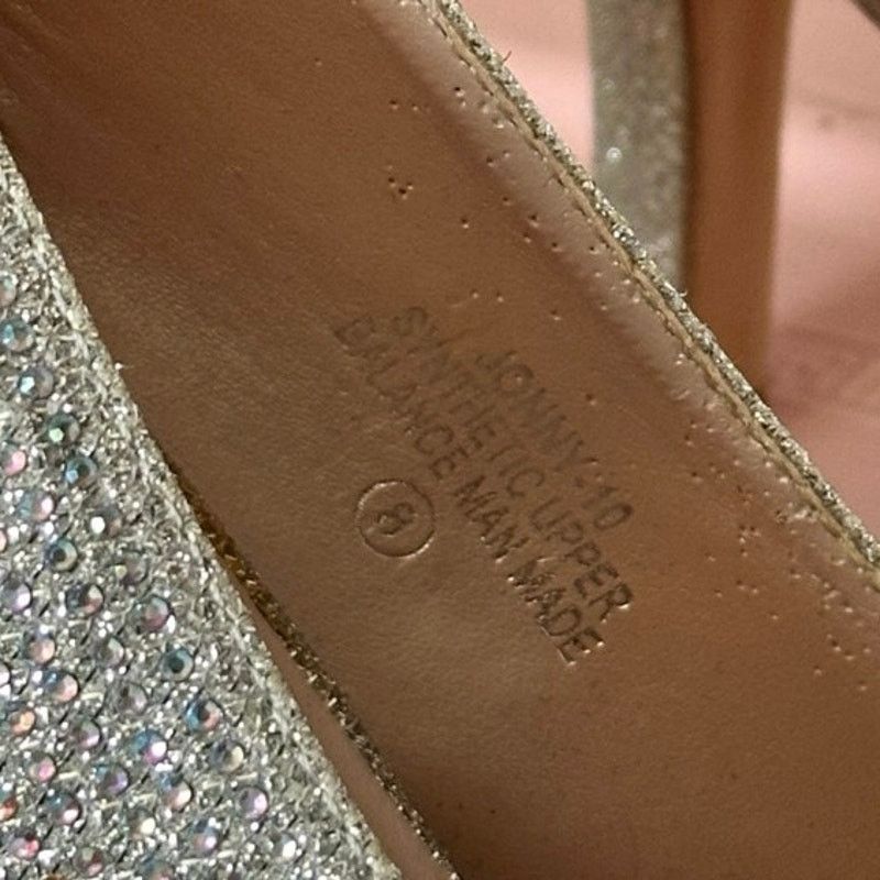 Other de blossom collection jonny silver rhinestone heels Size US 8 / IT 38 - 4 Thumbnail
