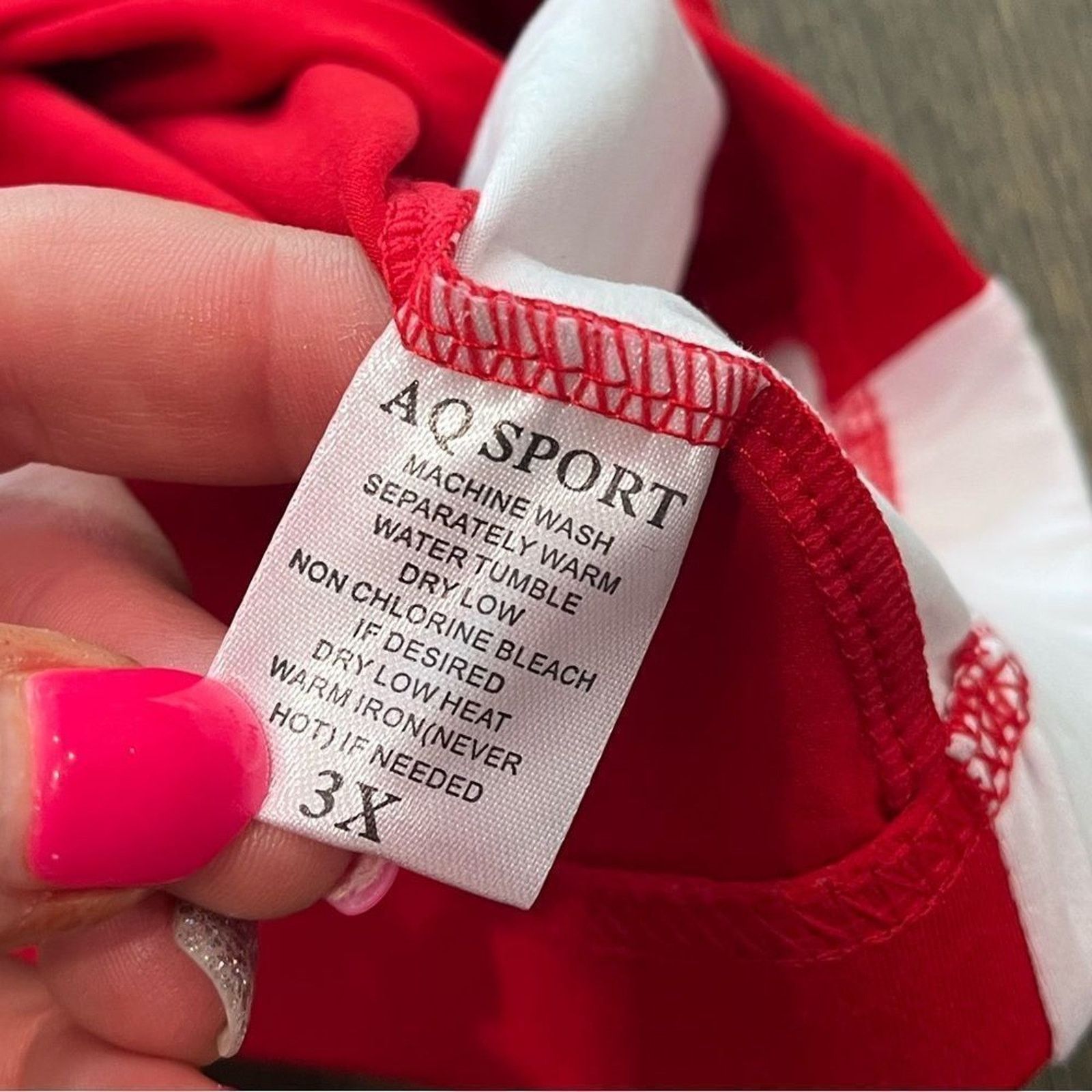 Vintage NWT AQ Sport Sports Bra Red Pink Size 3X Size 3XL / US 20-22 - 3 Thumbnail