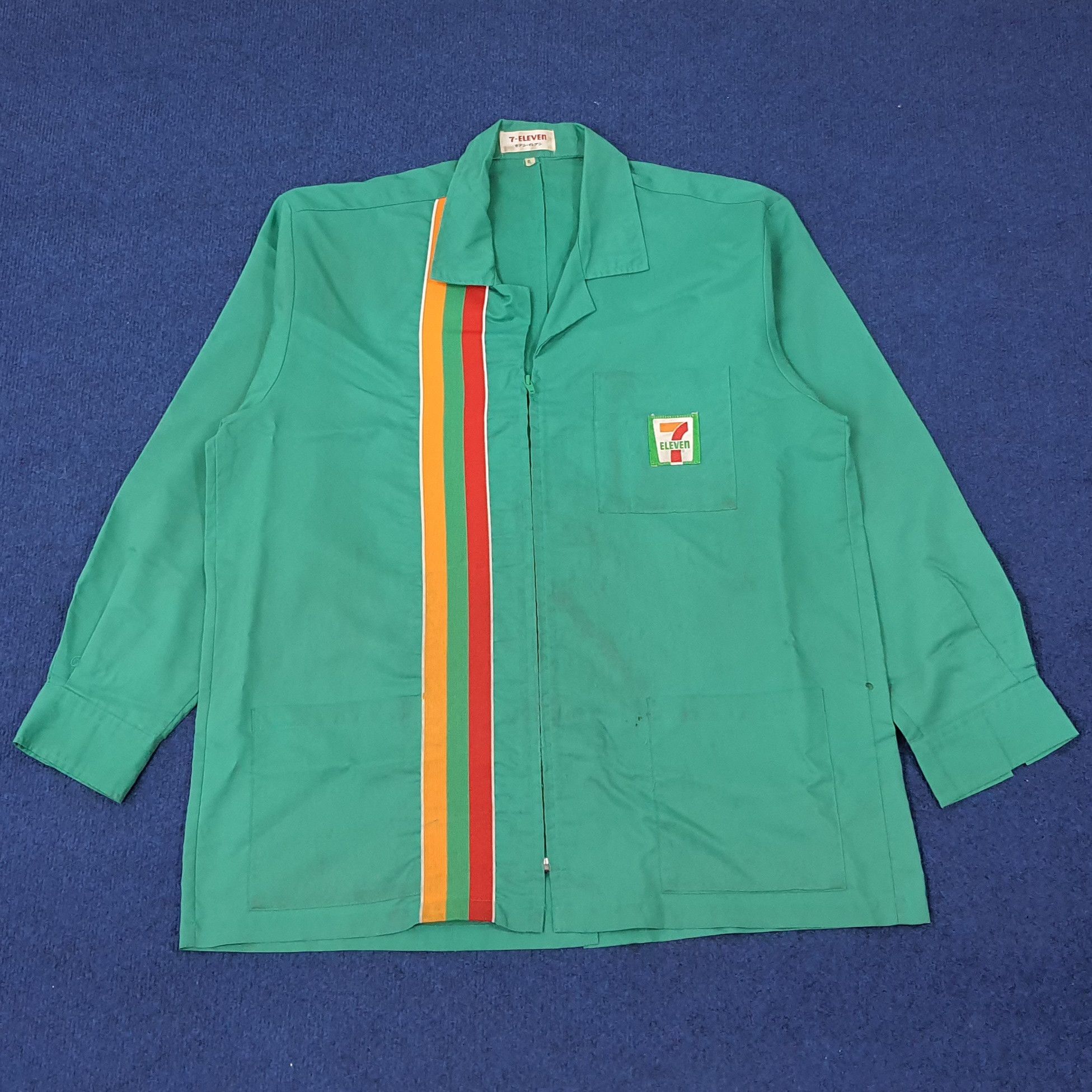 Japanese Brand Vintage 7 Eleven Japan Workwear Staff Uniform Jacket C239N80 Size US L / EU 52-54 / 3 - 1 Thumbnail