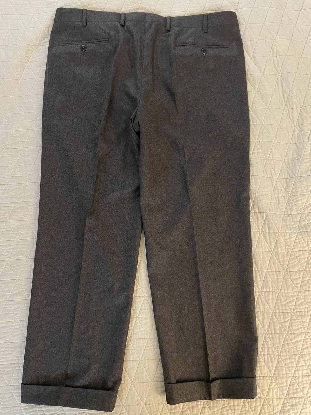 Zanella Flat Front Wool Flannel 'Devon' Trouser Size US 38 / EU 54 - 8 Thumbnail