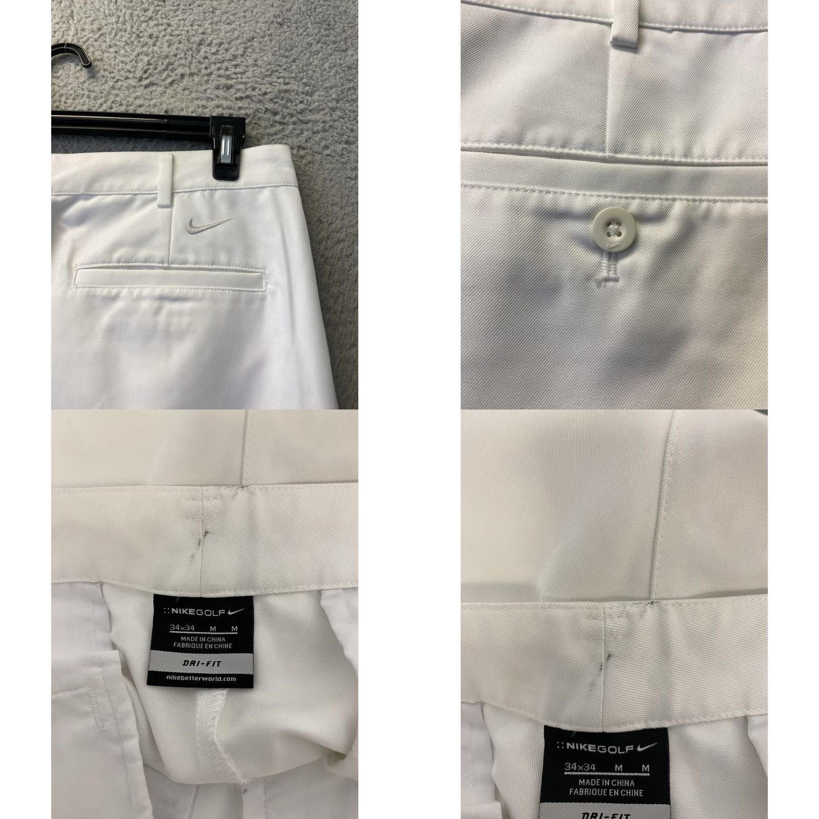 Nike Nike Men’s Golf Pants Athletic Wear Performance Tennis / 125-16 White 34x34 Regular Zip Mens Size US 34 / EU 50 - 8 Thumbnail