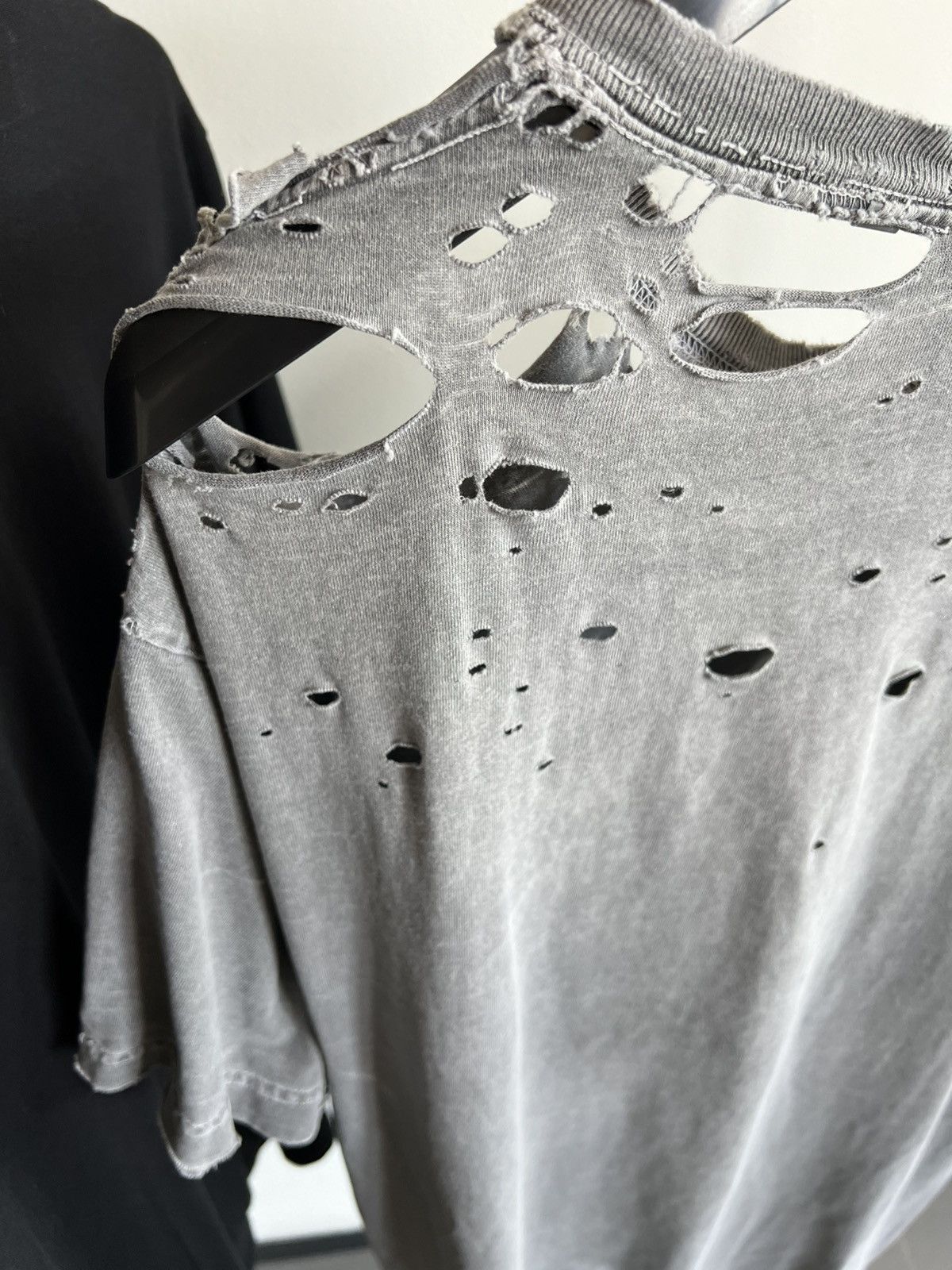 Vintage Vintage Thrashed Destroyed Slate Grey Tee Size US XL / EU 56 / 4 - 4 Thumbnail