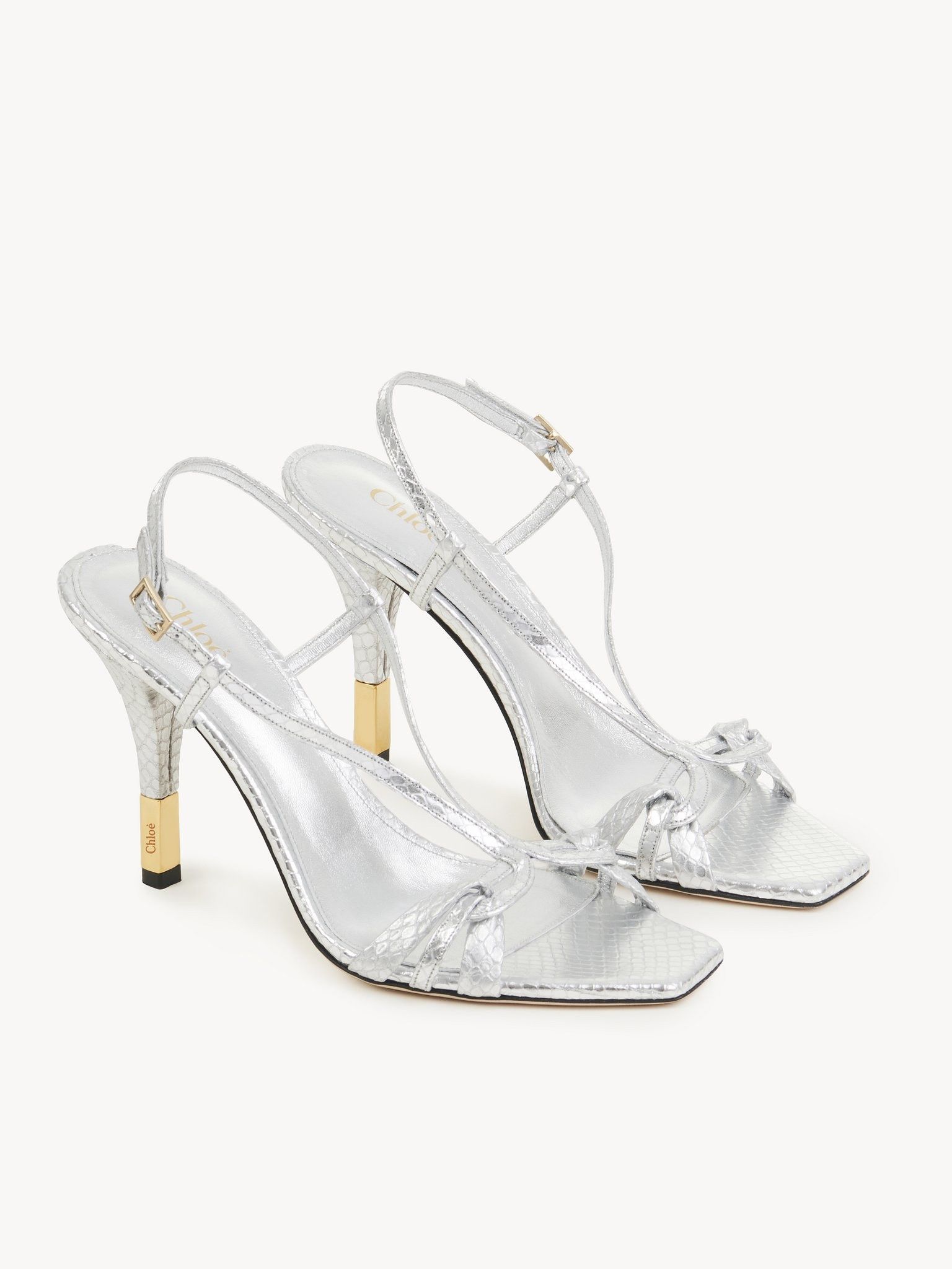 Chloe o1loc1c11025 Nour Sandals in Silver Size US 6 / IT 36 - 2 Thumbnail