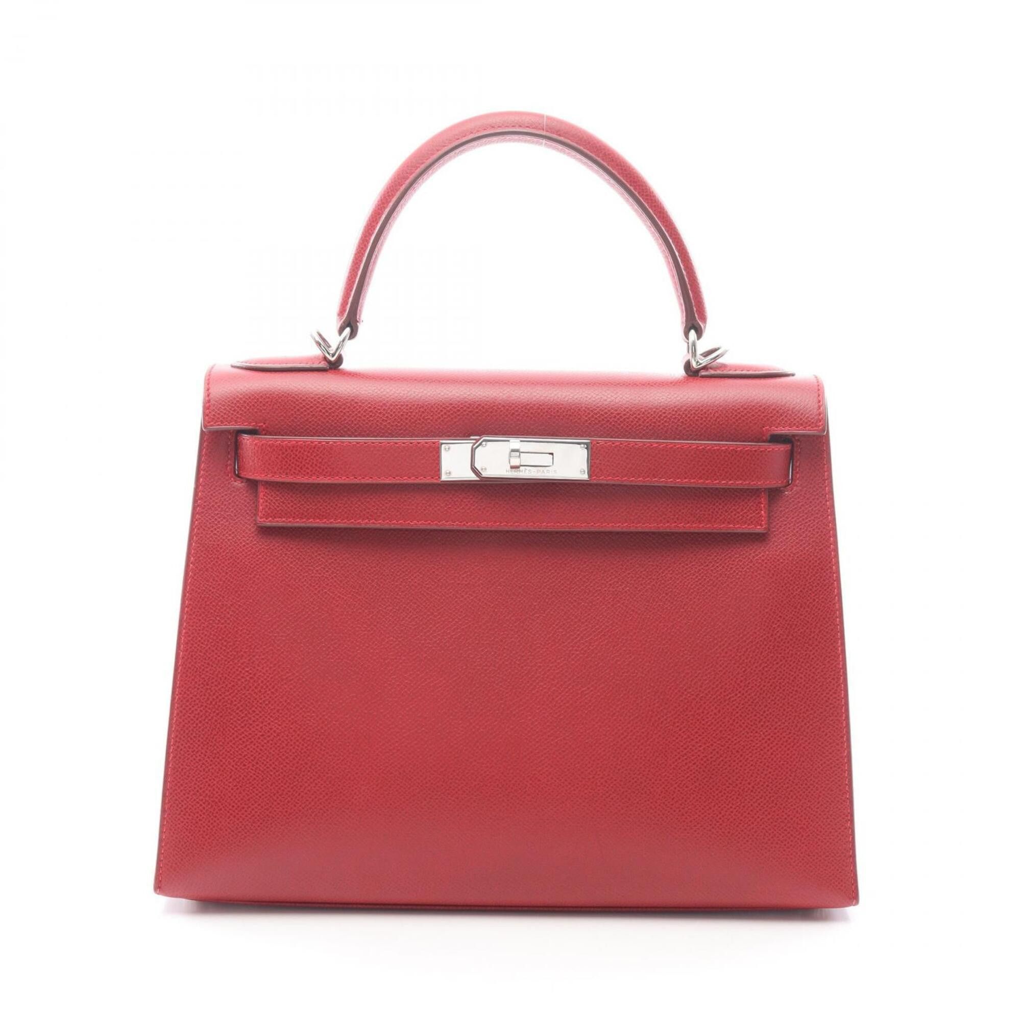 Hermes Hermes Kelly 28 Rouge Vif 2-Way Handbag, Veau Epsom Leather, Women's, Red Size ONE SIZE - 1 Thumbnail