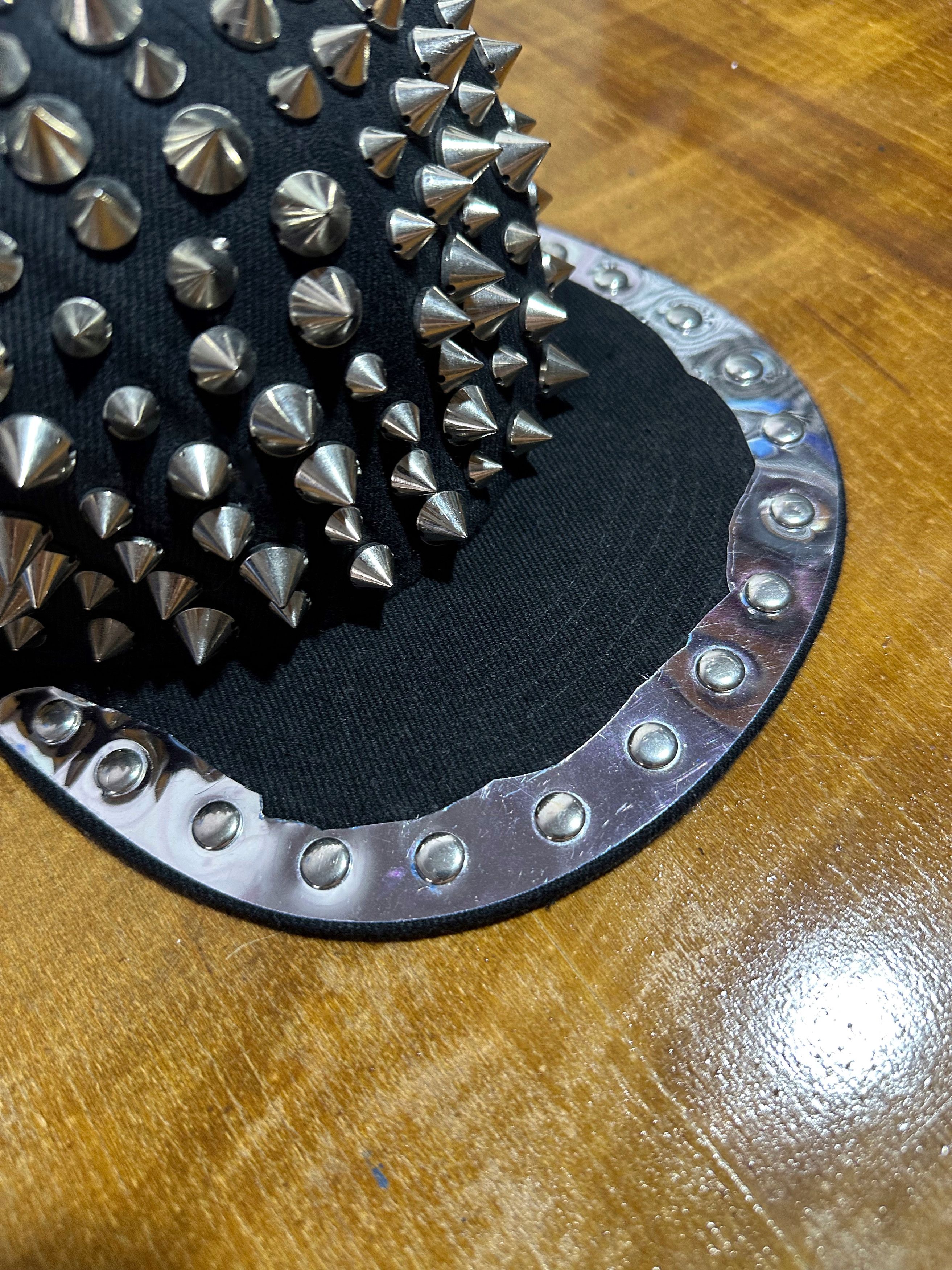 Other Spiked Punk Snapback hat - Riveted Metal Studded Goth Size ONE SIZE - 5 Thumbnail