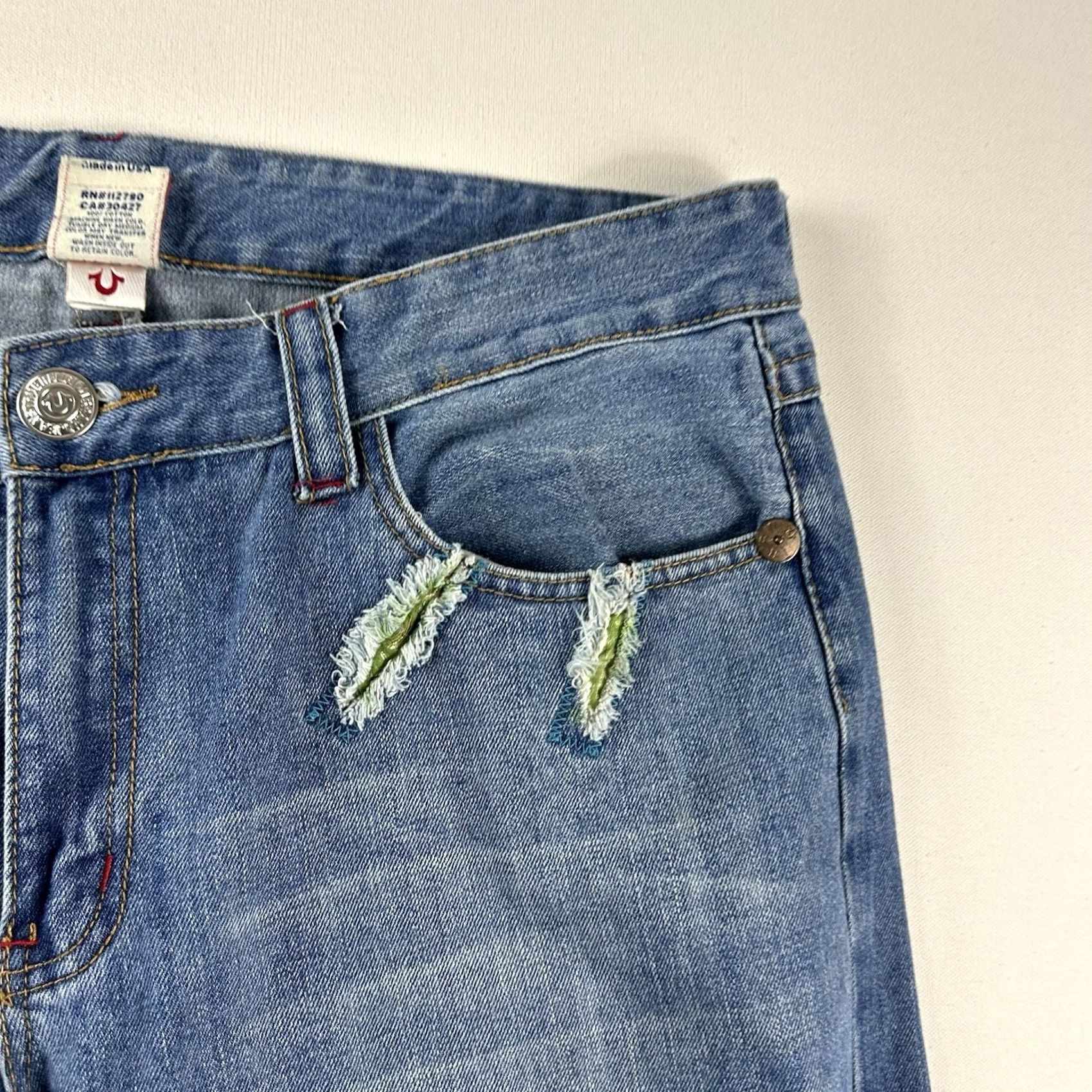 True Religion True Religion Jeans Bobby Big T Distressed 40x33 Baggy Hip Hop Blue Jeans Mens 5-Pocket Denim Distressed Logo World Tour Size US 40 / EU 56 - 4 Thumbnail