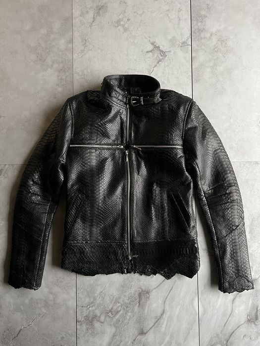 14th Addiction 14th Addiction Snakeskin Cross Zip | Grailed