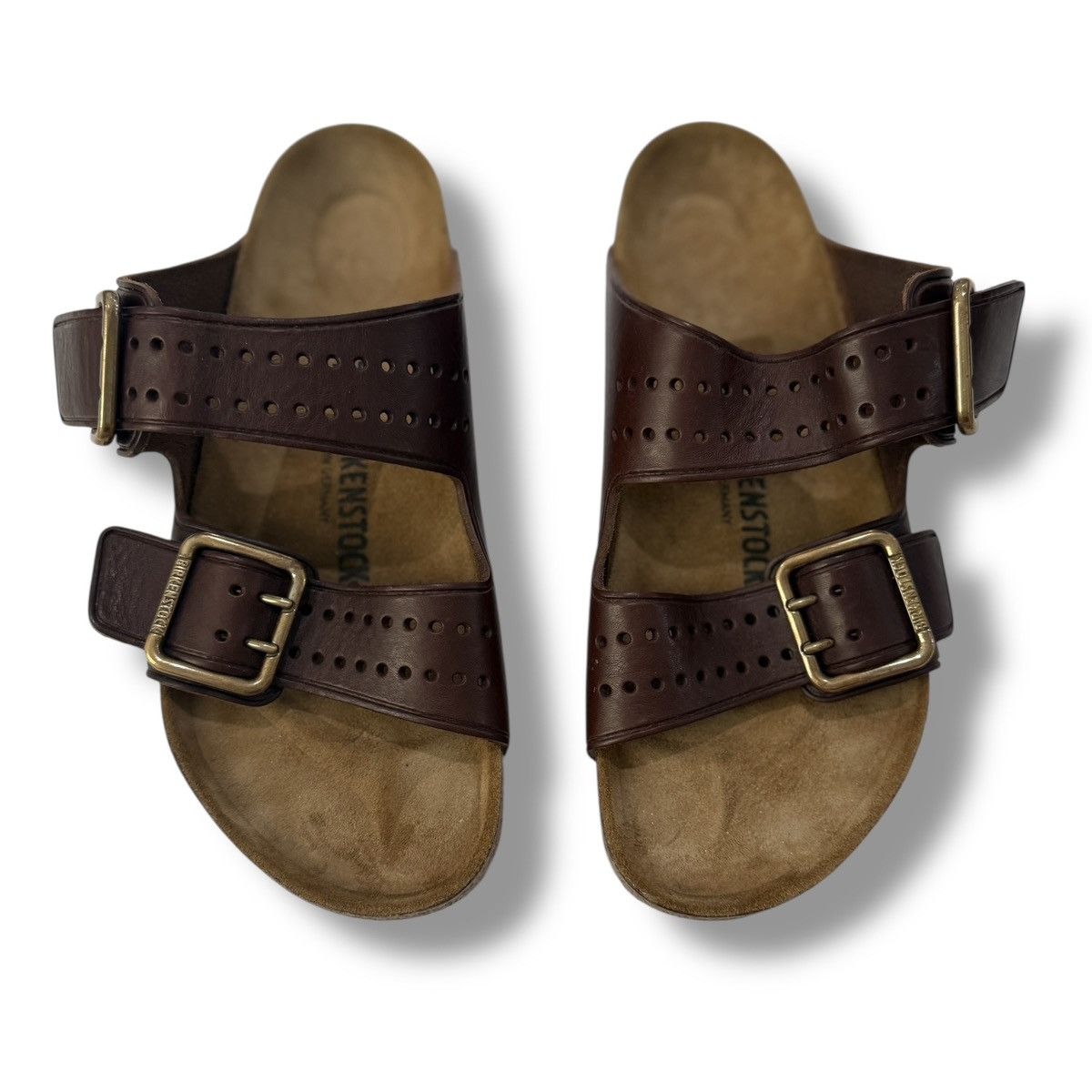 Birkenstock Arizona Bold Gap Roast Leather Regular Width Size US 9.5 / EU 42-43 - 3 Thumbnail