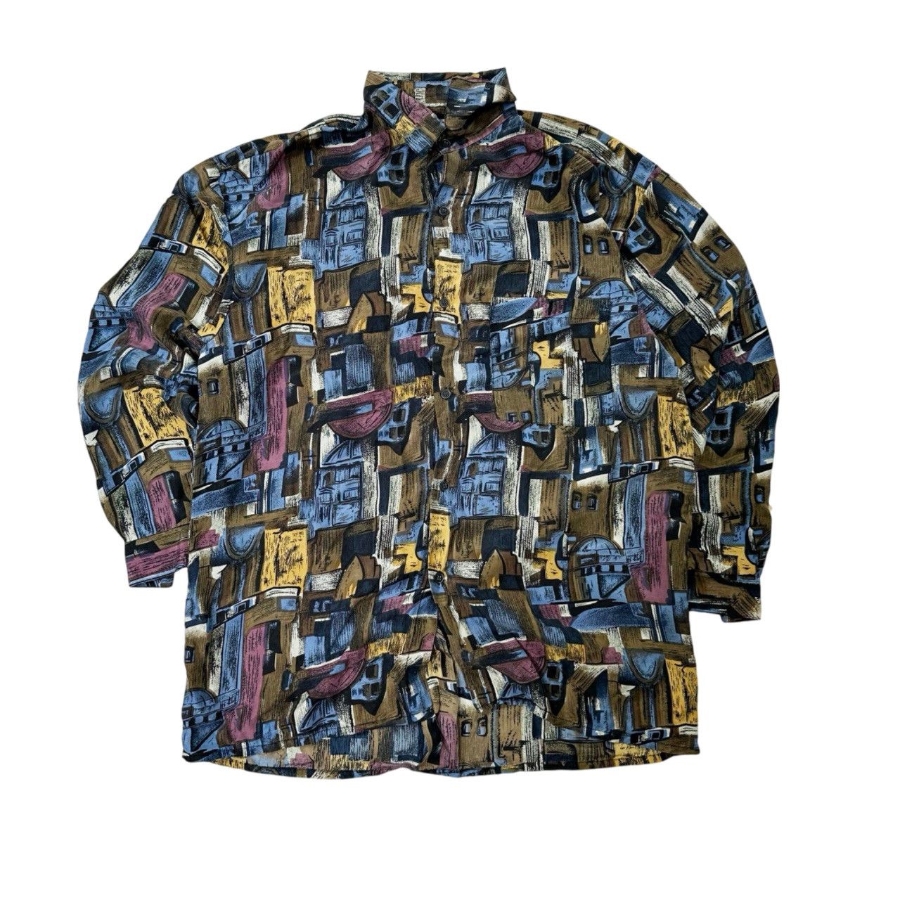 Vintage Vintage 90s 100% Silk Made in Italy One of a Kind Button Up Size US M / EU 48-50 / 2 - 1 Thumbnail