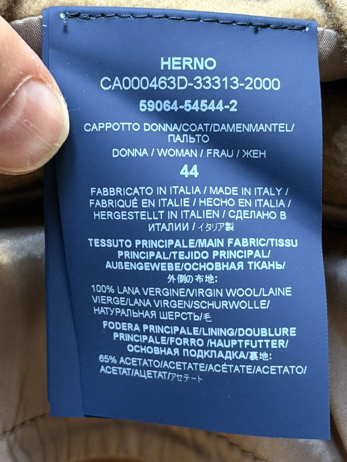 Herno Herno Women’s Wool Camel Overcoat Size 44 (Ita 🇮🇹) NWT Size M / US 6-8 / IT 42-44 - 8 Thumbnail