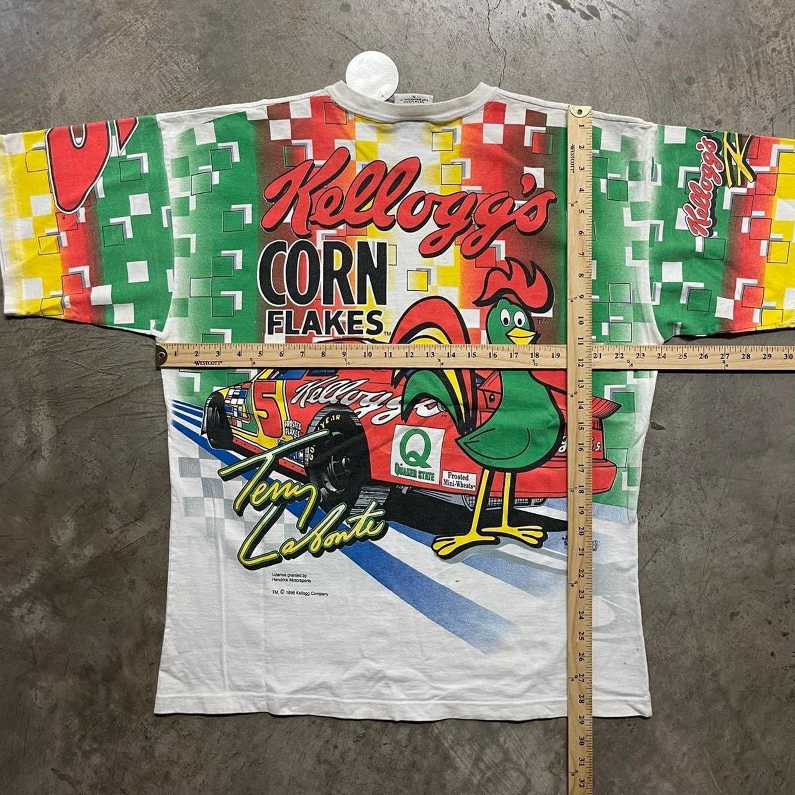 NASCAR Vintage 1990s Kellogg Nascar Racing Graphic Tee Mens XL Size US XL / EU 56 / 4 - 4 Thumbnail