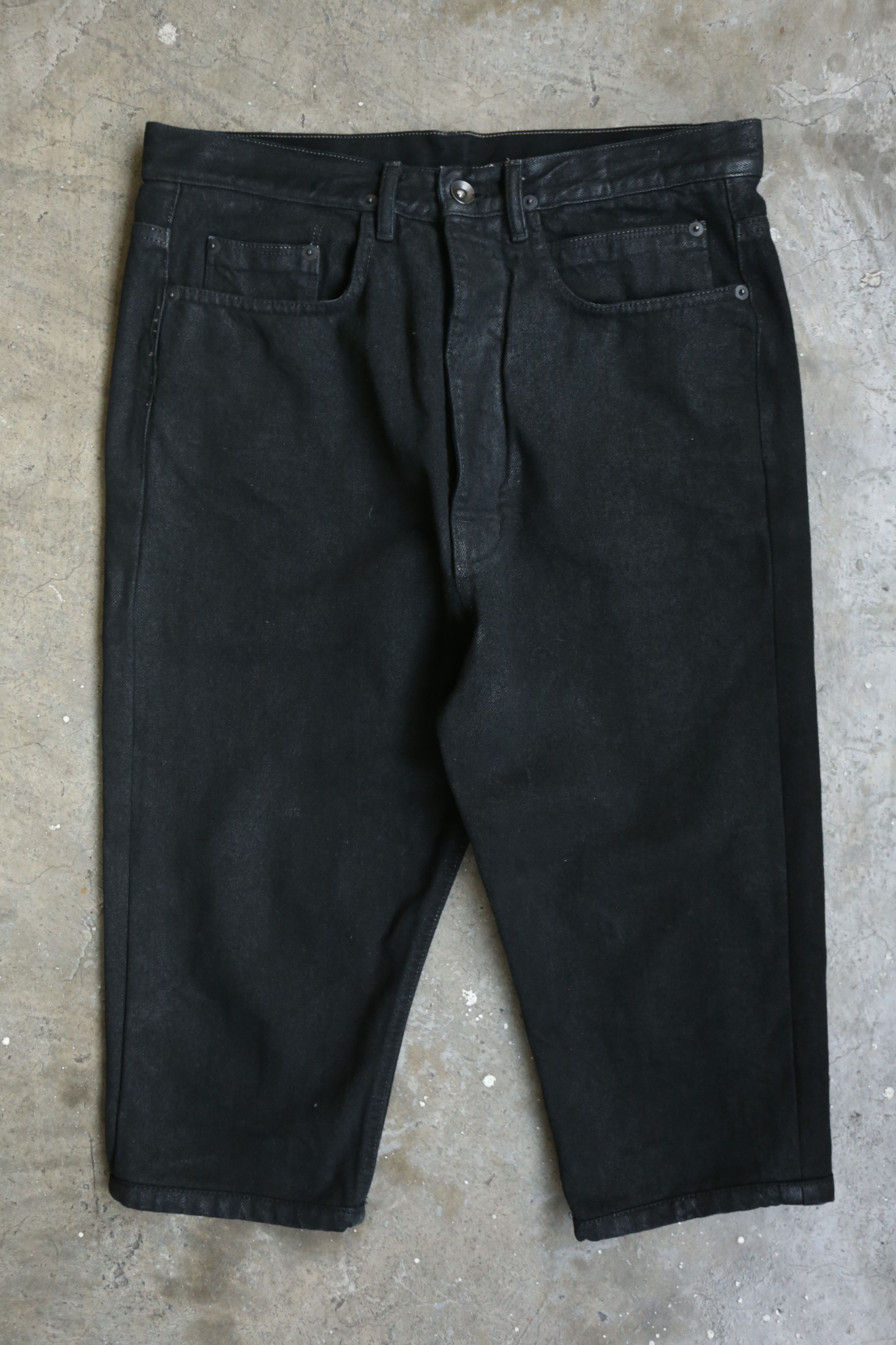 Rick Owens Drkshdw Rick Owens DRKSHDW - F/W 15 - Waxed Sphinx Cut Denim Jean Size US 30 / EU 46 - 1 Thumbnail