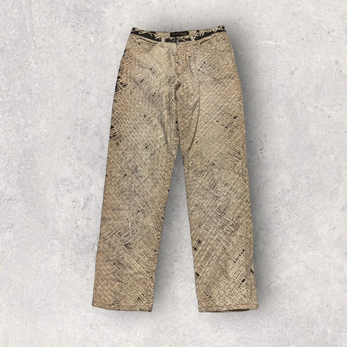 Roberto Cavalli × Vintage Vintage Roberto Cavalli printed jeans Size US 29 - 1 Thumbnail