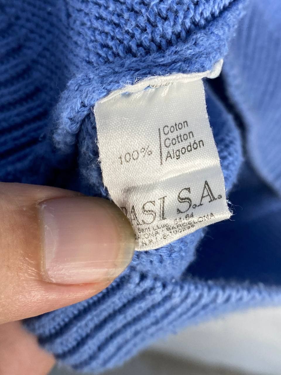 Lacoste × Vintage Vintage Lacoste Sky Blye embroidery logo sweater knit Size US XL / EU 56 / 4 - 6 Thumbnail