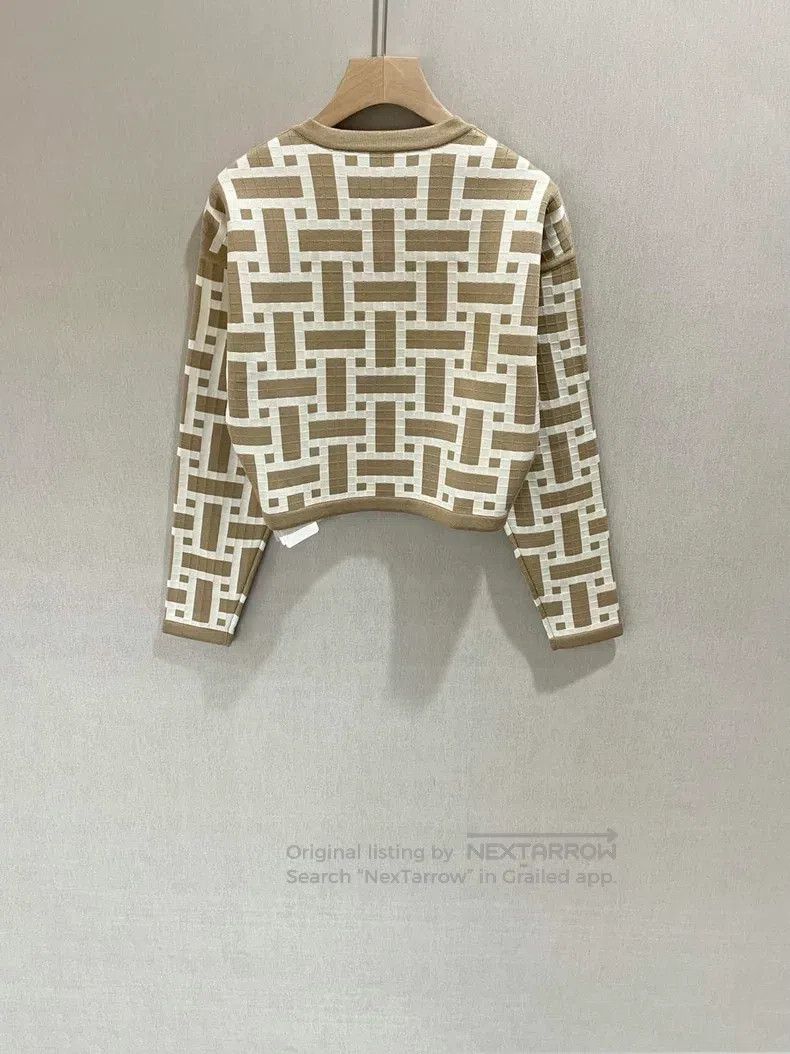 Hermes Hermes Maze mosaic color block sweater with zipper jacket Size XXS / US 00 / IT 34 - 6 Thumbnail