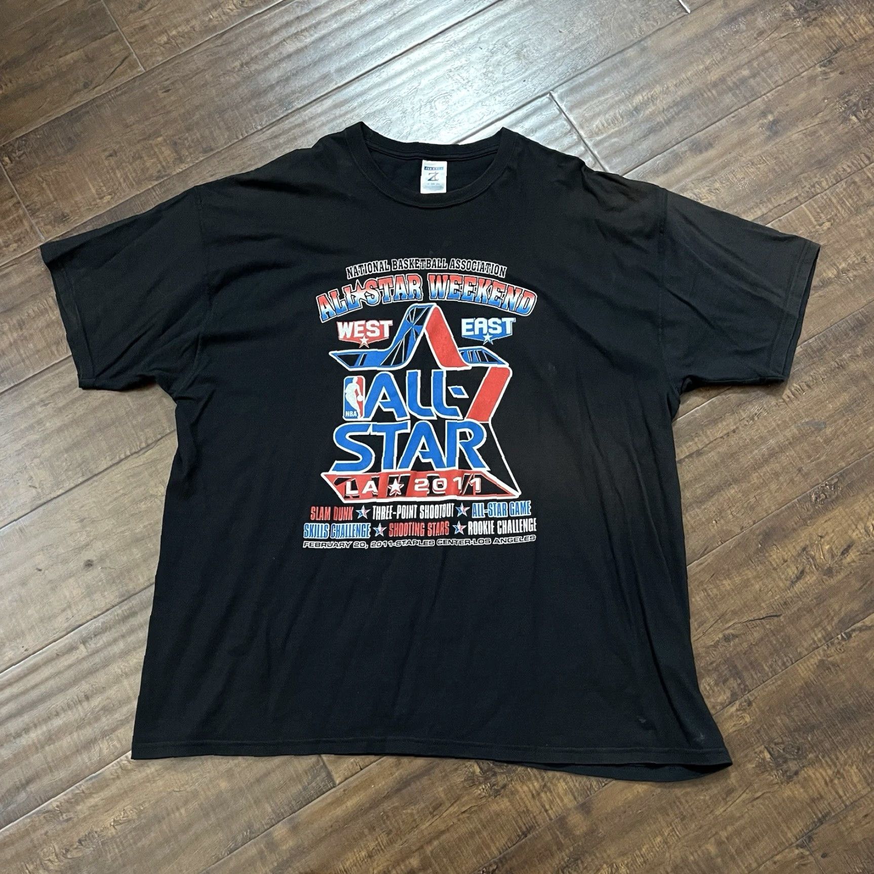 NBA VINTAGE NBA All Stars Kobe Bryant 2011 T-Shirt 2XL Black Men Short Sleeve Lakers Pau Gasol Lebron James Kevin Durant Carmelo Anthony Rap Tee Size US XXL / EU 58 / 5 - 3 Thumbnail