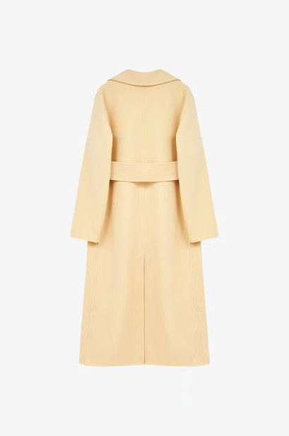 Jil Sander o1y0925 Belted Coat in Pastel Yellow Size S / US 4 / IT 40 - 2 Thumbnail