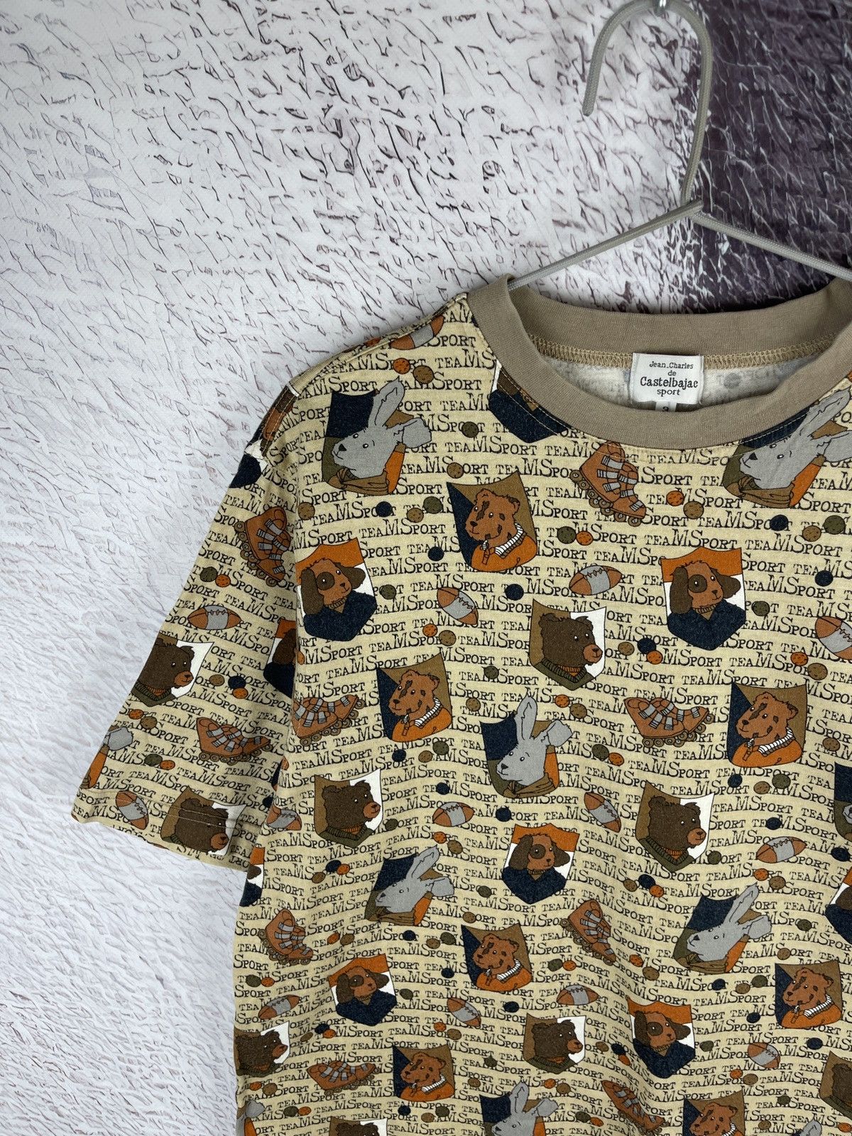 Japanese Brand × Jean Charles De Castelbajac × Vintage Jean Charles de Castelbajac Sport animal pattern tee shirt Size US M / EU 48-50 / 2 - 3 Thumbnail