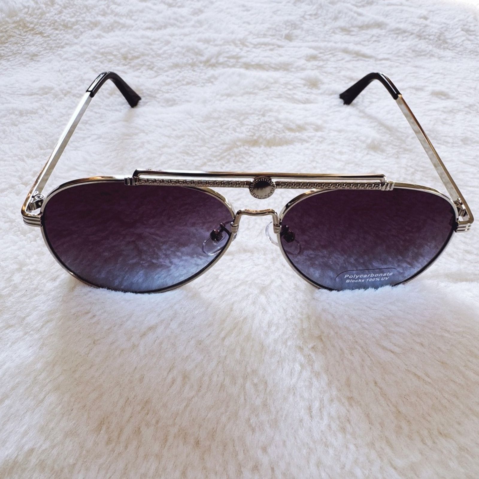 Other Doug Clear Blue W/ Silver Rim Aviator Sunglasses Size ONE SIZE - 3 Thumbnail