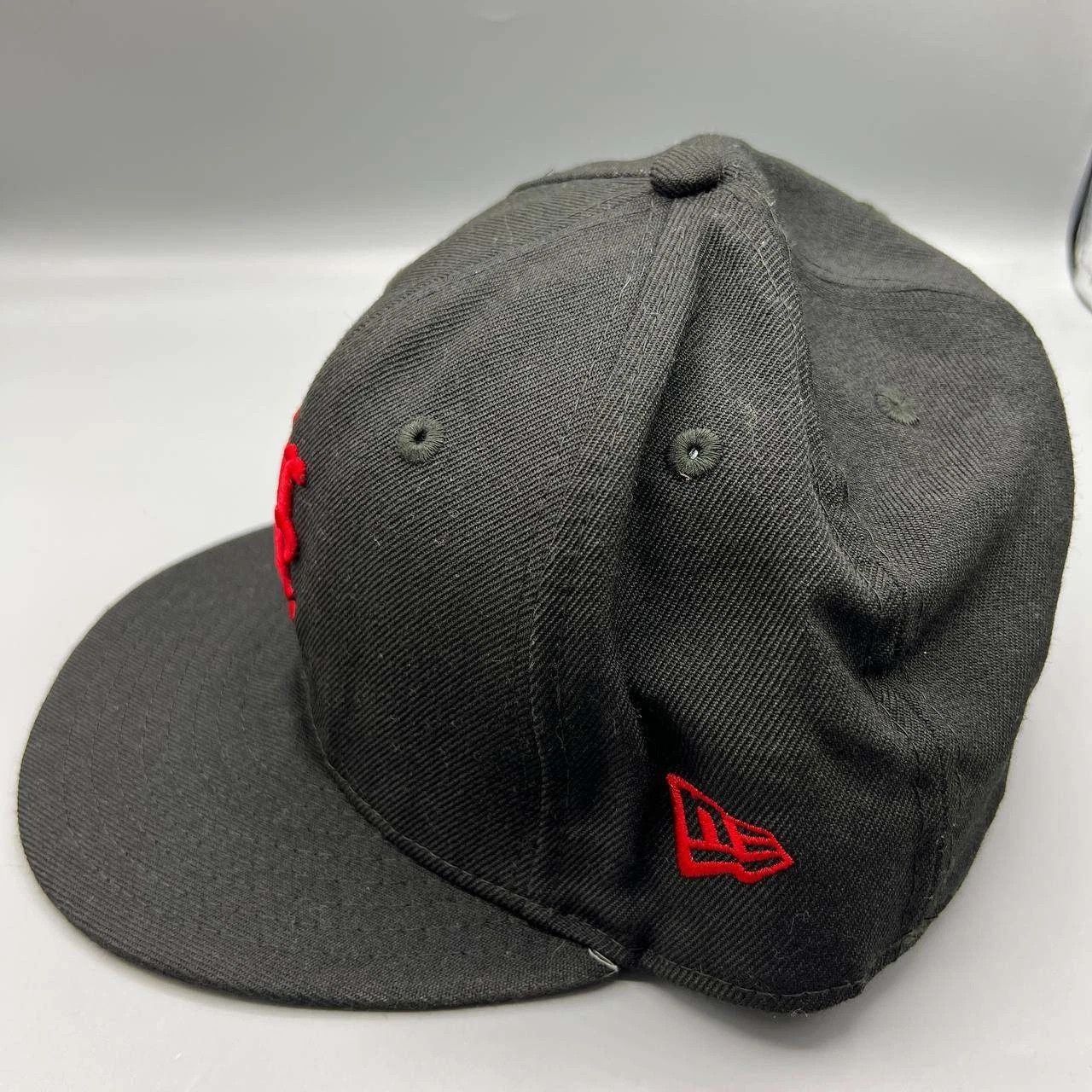 New Era New York Mets Hat Men 7 1/2 Black Embroidered Fitted Cap Size ONE SIZE - 4 Thumbnail