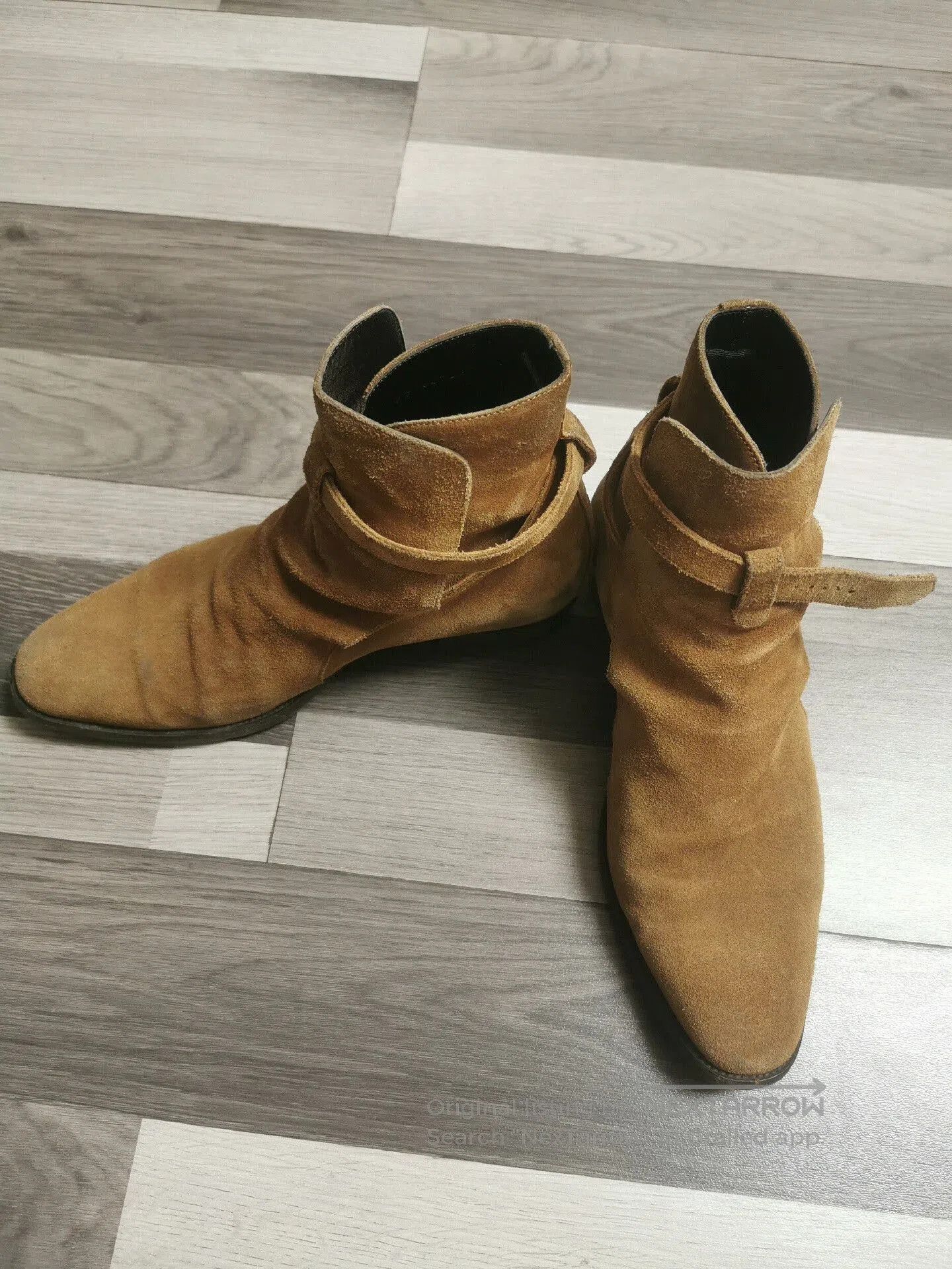 Saint Laurent Paris Classic Saint Laurent Beige Suede Boots. Size US 7 / EU 40 - 2 Thumbnail