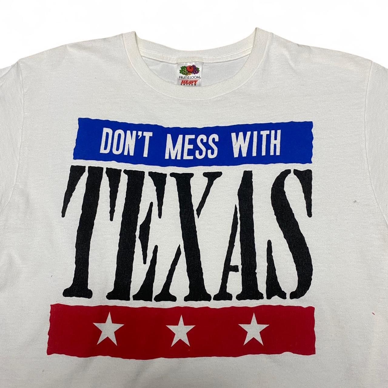 Fruit Of The Loom Y2K Don’t mess with Texas graphic White Tshirt Size US M / EU 48-50 / 2 - 2 Thumbnail