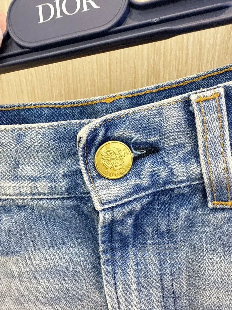 Gucci Gucci Wool-edged blue denim shorts Size 25" / US 0 / IT 36 - 4 Thumbnail