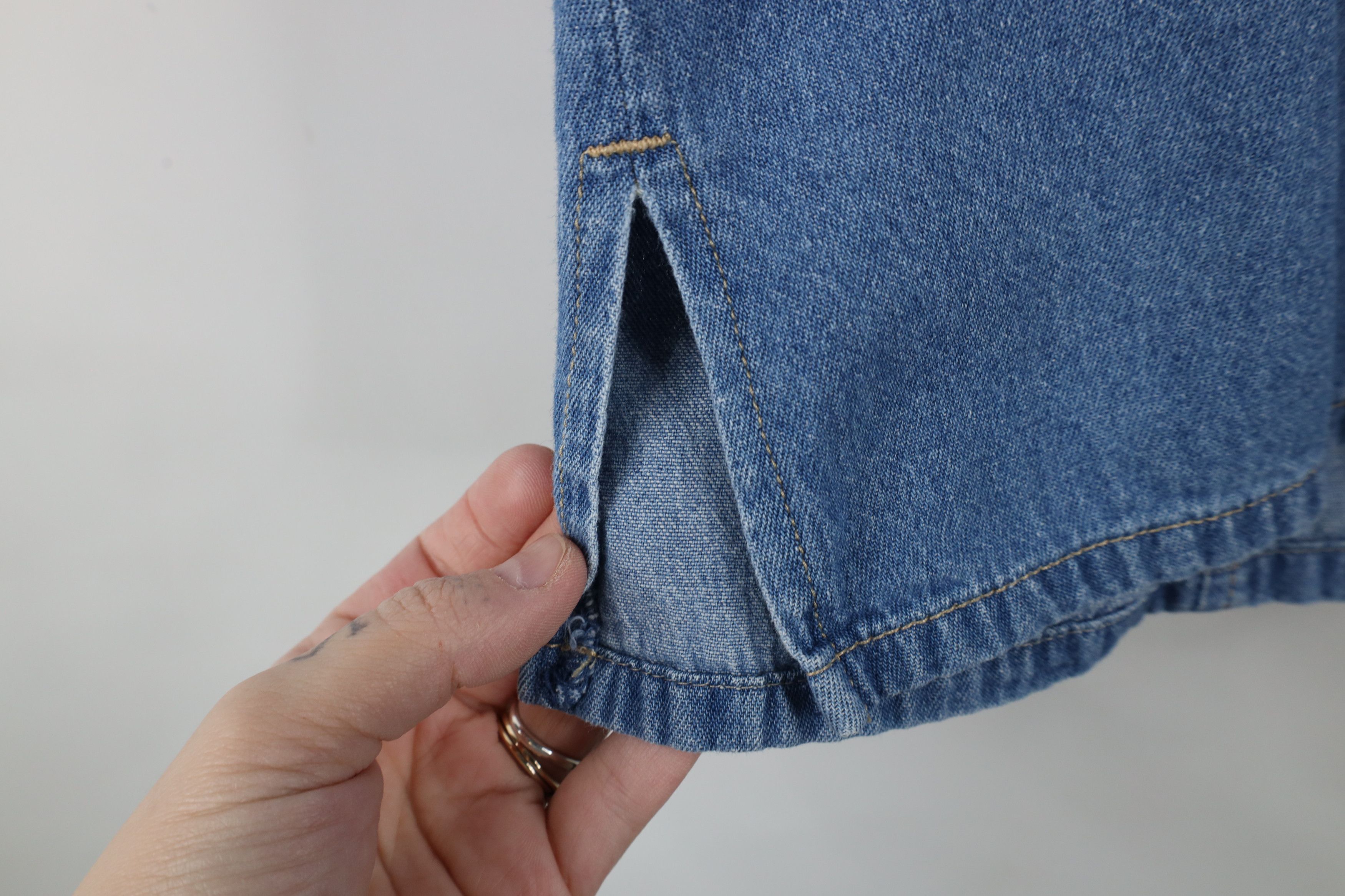 Vintage Vintage 90s Y2K Babydoll Snap Button Denim Jean Shirt Blue Size M / US 6-8 / IT 42-44 - 9 Thumbnail