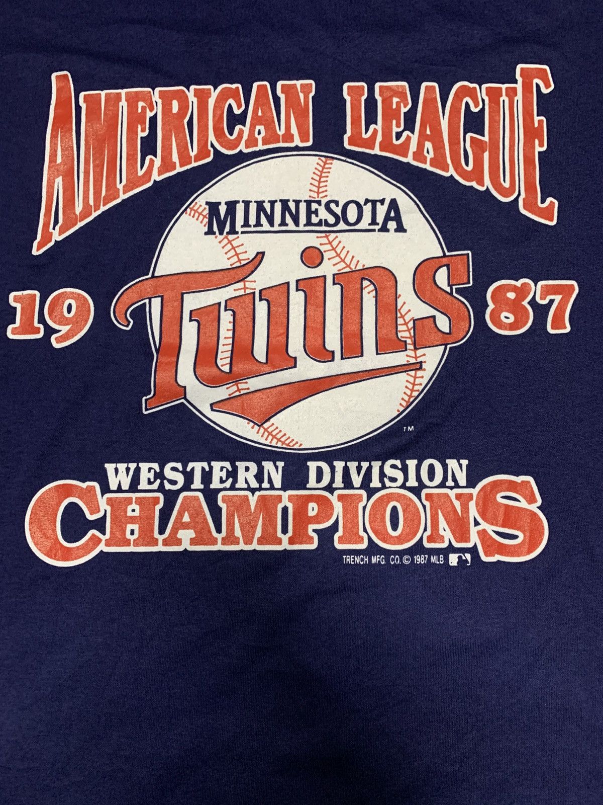 Vintage 🧢 VTG 1987 MINNESOTA TWINS 🏆 AMERICAN LEAGUE CHAMPIONS 🏆 Size US L / EU 52-54 / 3 - 2 Thumbnail