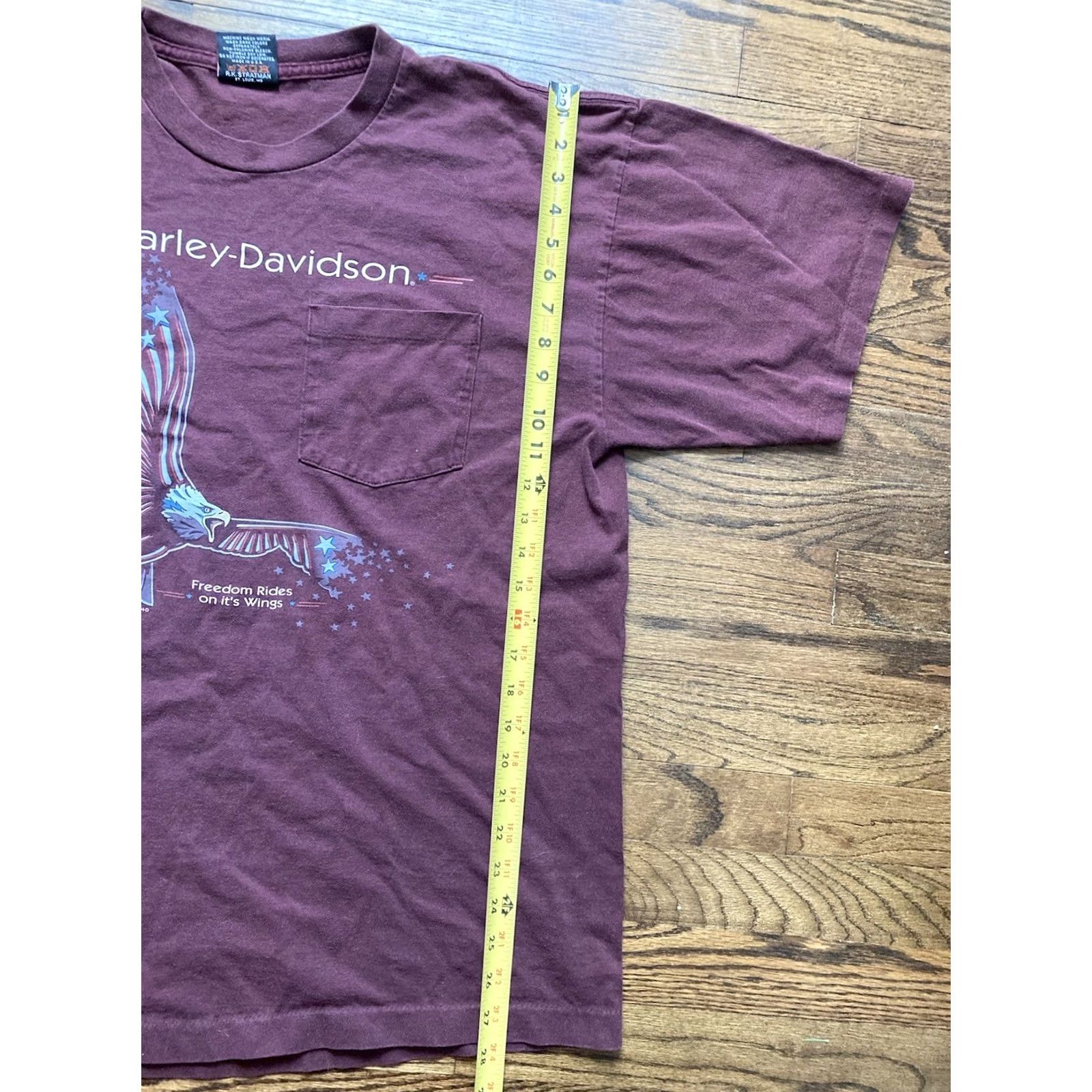Harley Davidson VINTAGE Harley-Davidson Naples FL T-Shirt Shirt Regular Men XLI Burgundy 90s Logo USA Made Short Sleeve Crew Neck Graphic Print Pocket(s) Size US XL / EU 56 / 4 - 7 Thumbnail