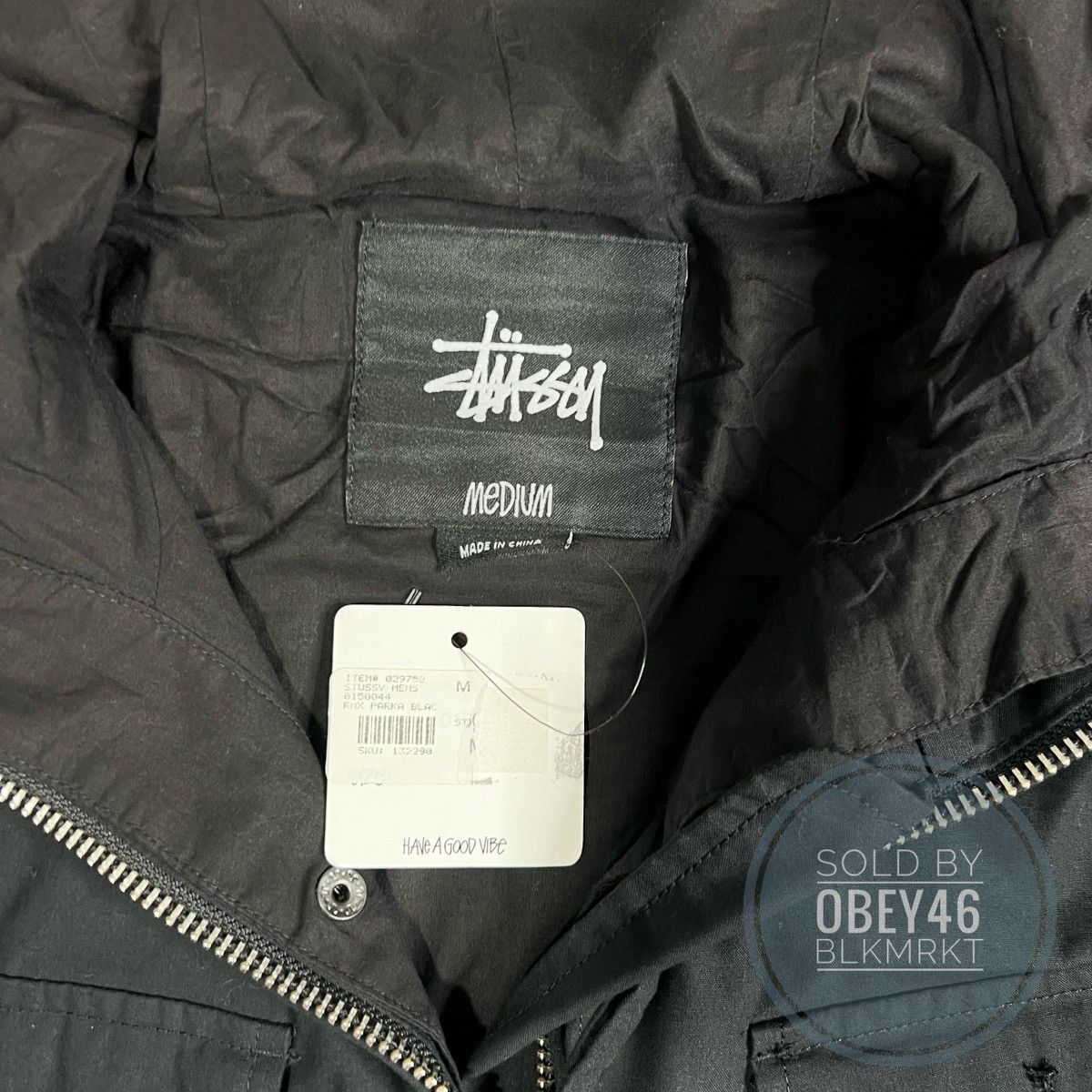 Stussy Vintage Stussy Hooded Remix Parka Jacket Black Size US M / EU 48-50 / 2 - 4 Thumbnail