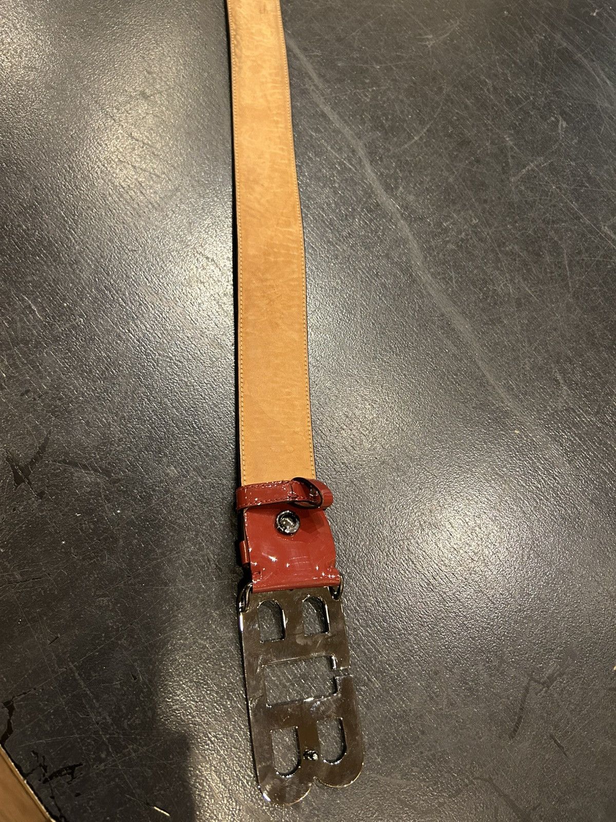 Bally Bally Patent Leather Belt - Silver/Red Size 44 - 4 Thumbnail