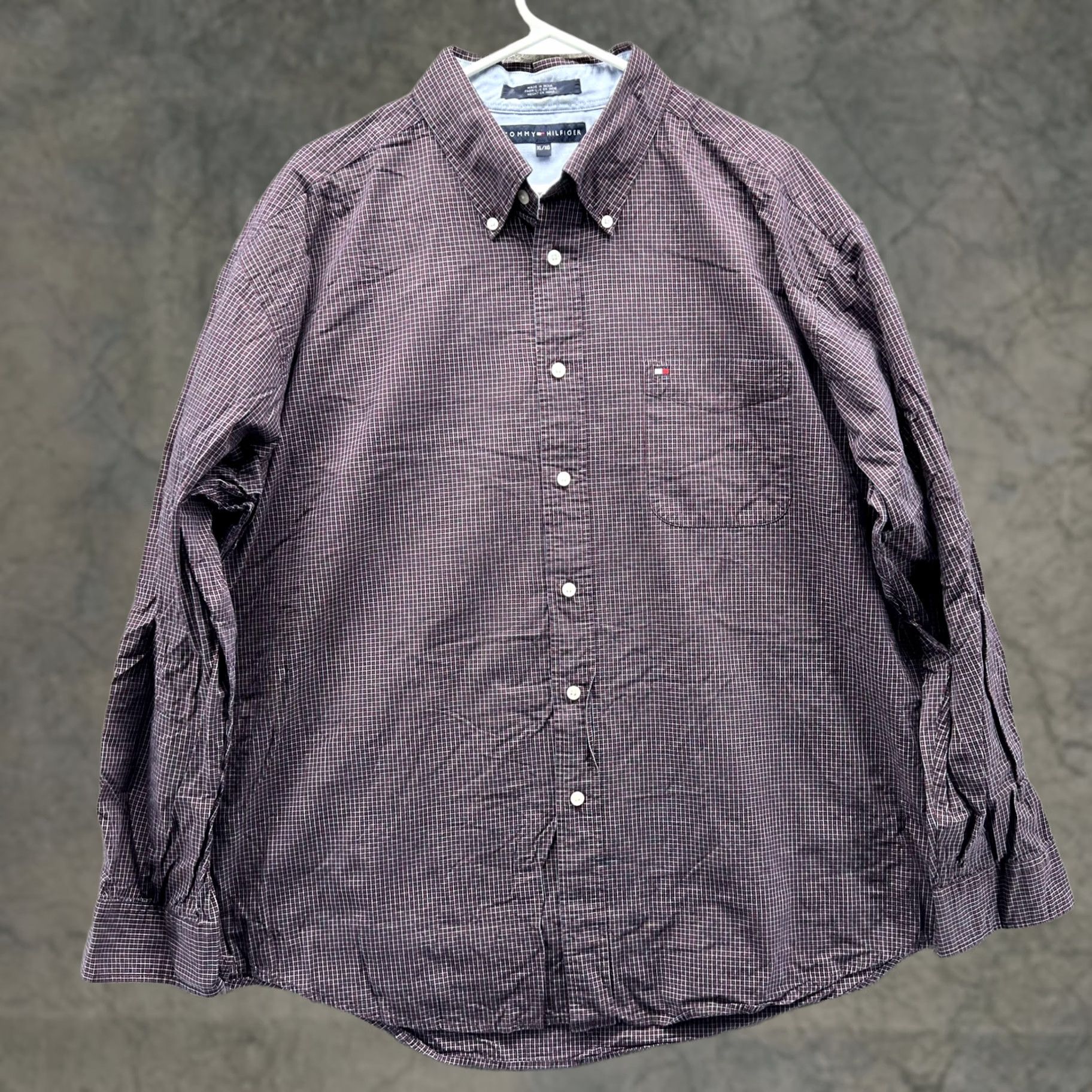 Tommy Hilfiger Tommy Hilfiger Shirt Mens XL Red Check Long Sleeve Button Front Casual Woven Size US XL / EU 56 / 4 - 1 Thumbnail