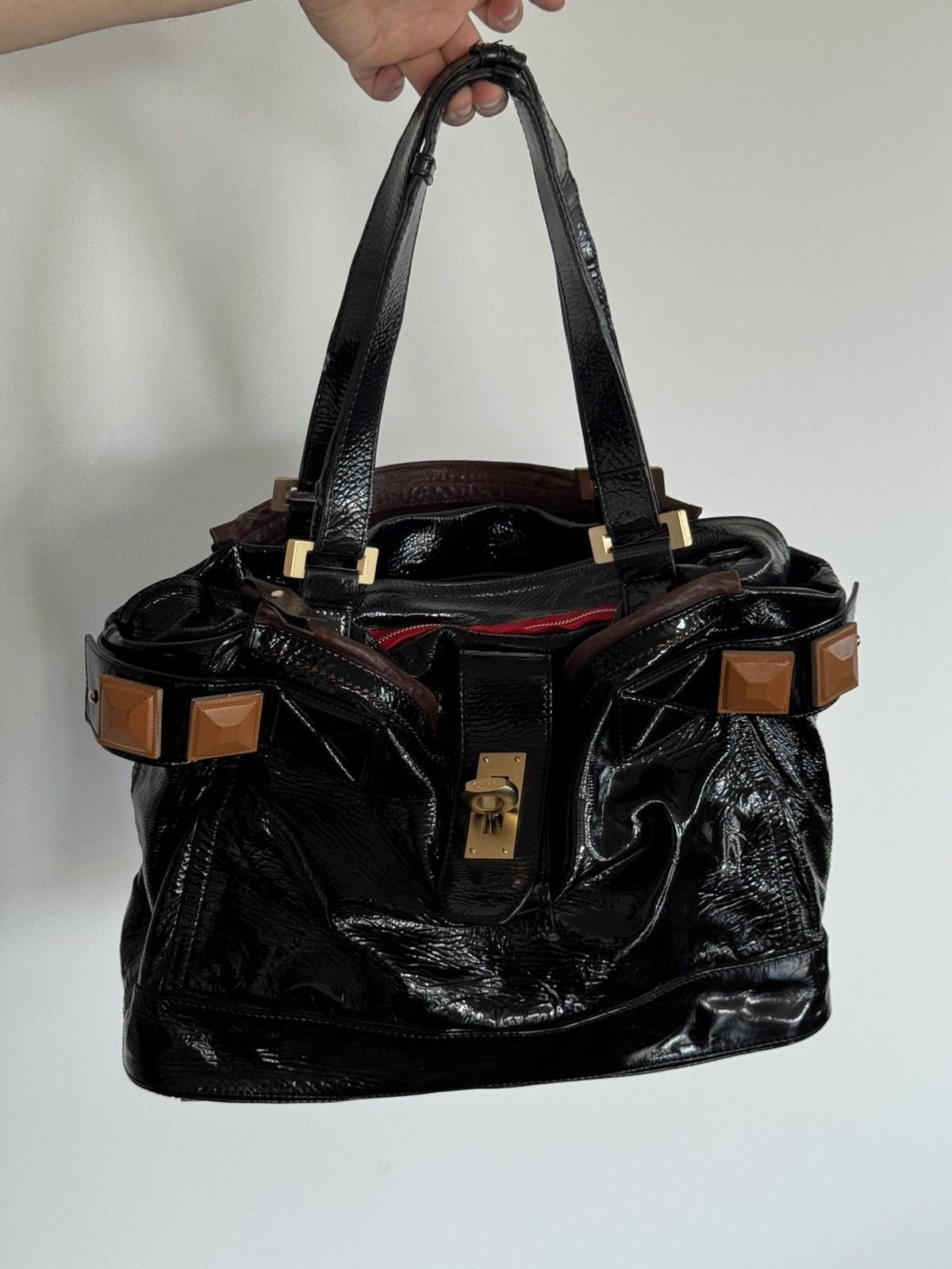 Chloe Chloe 00s Avant Garde Leather Audra Handle Bag Size ONE SIZE - 2 Thumbnail