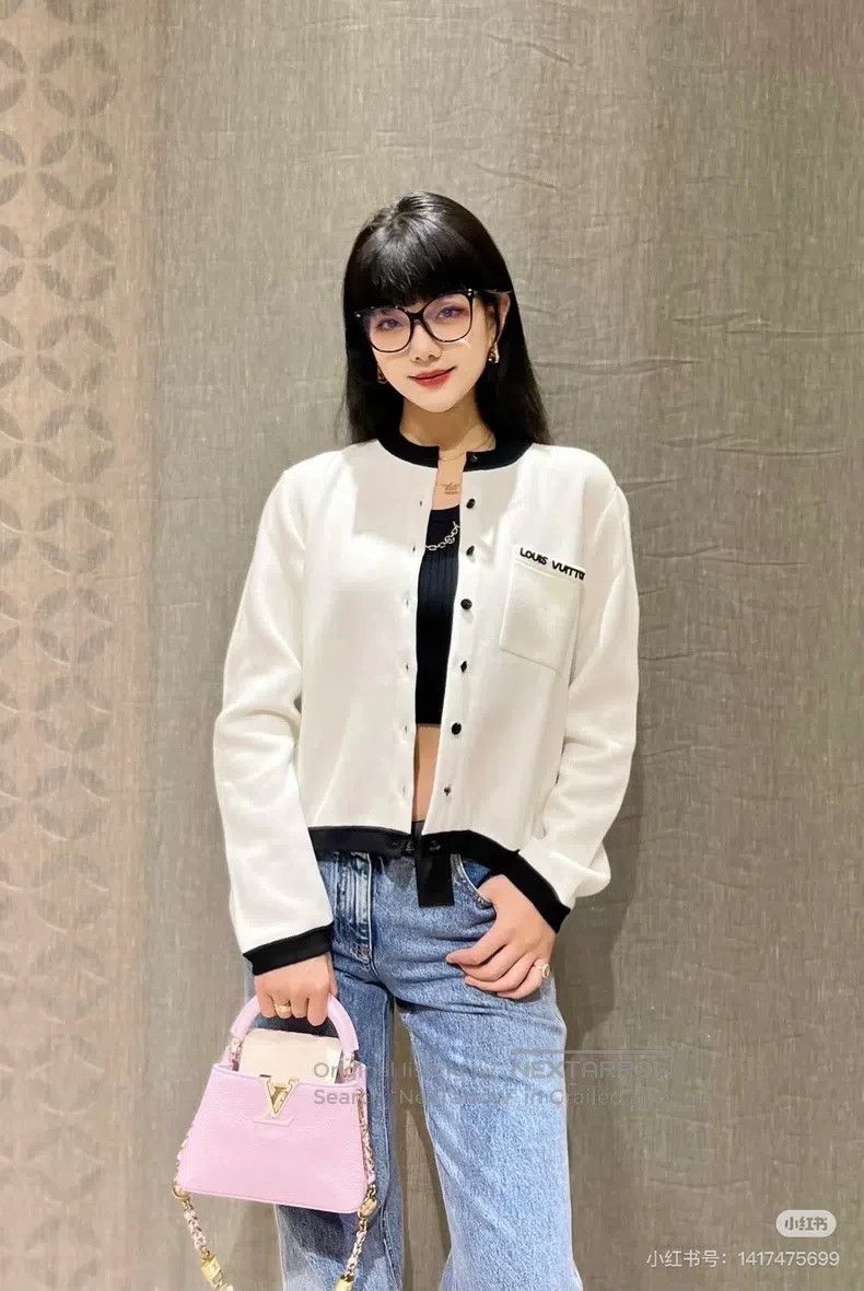 Louis Vuitton Louis Vuitton 24 black and white contrast knit jacket Size S / US 4 / IT 40 - 8 Thumbnail