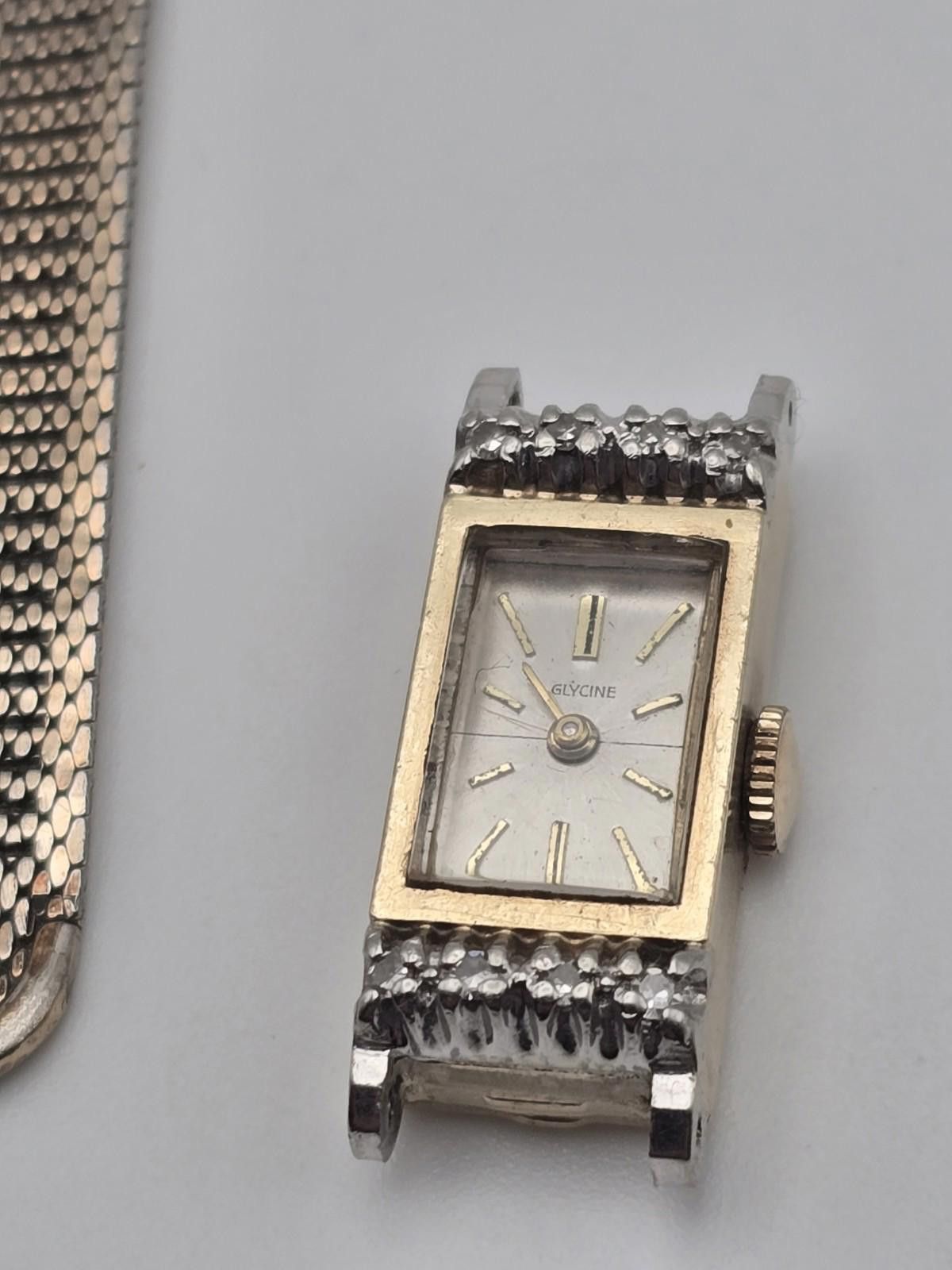 Other Vintage Glycine 10k Gold Ladies Watch – Diamonds – Working Size ONE SIZE - 4 Thumbnail