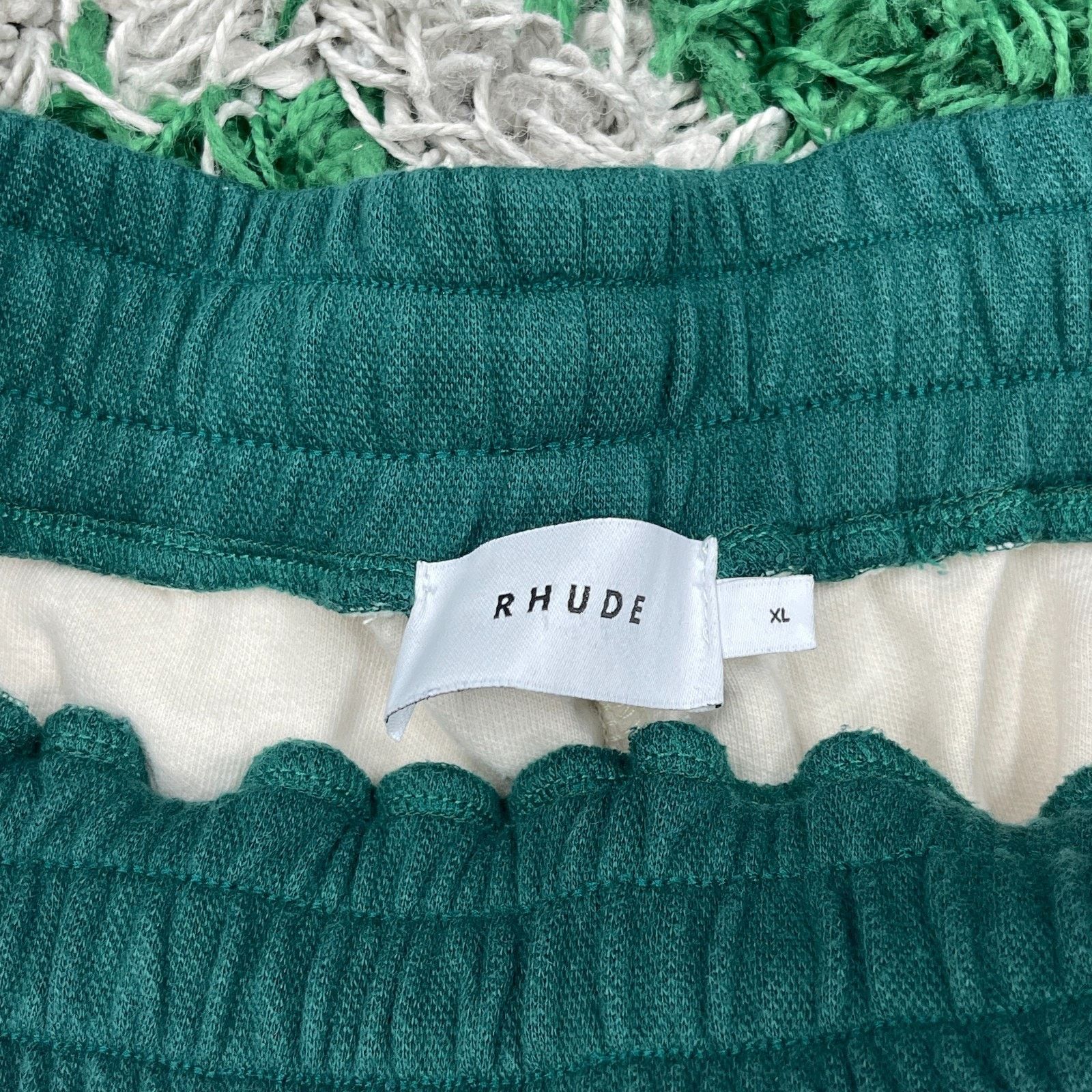 Rhude Rhude Crest Veille Track Shorts Size XL Green Yellow White Size US 30 / EU 46 - 6 Thumbnail