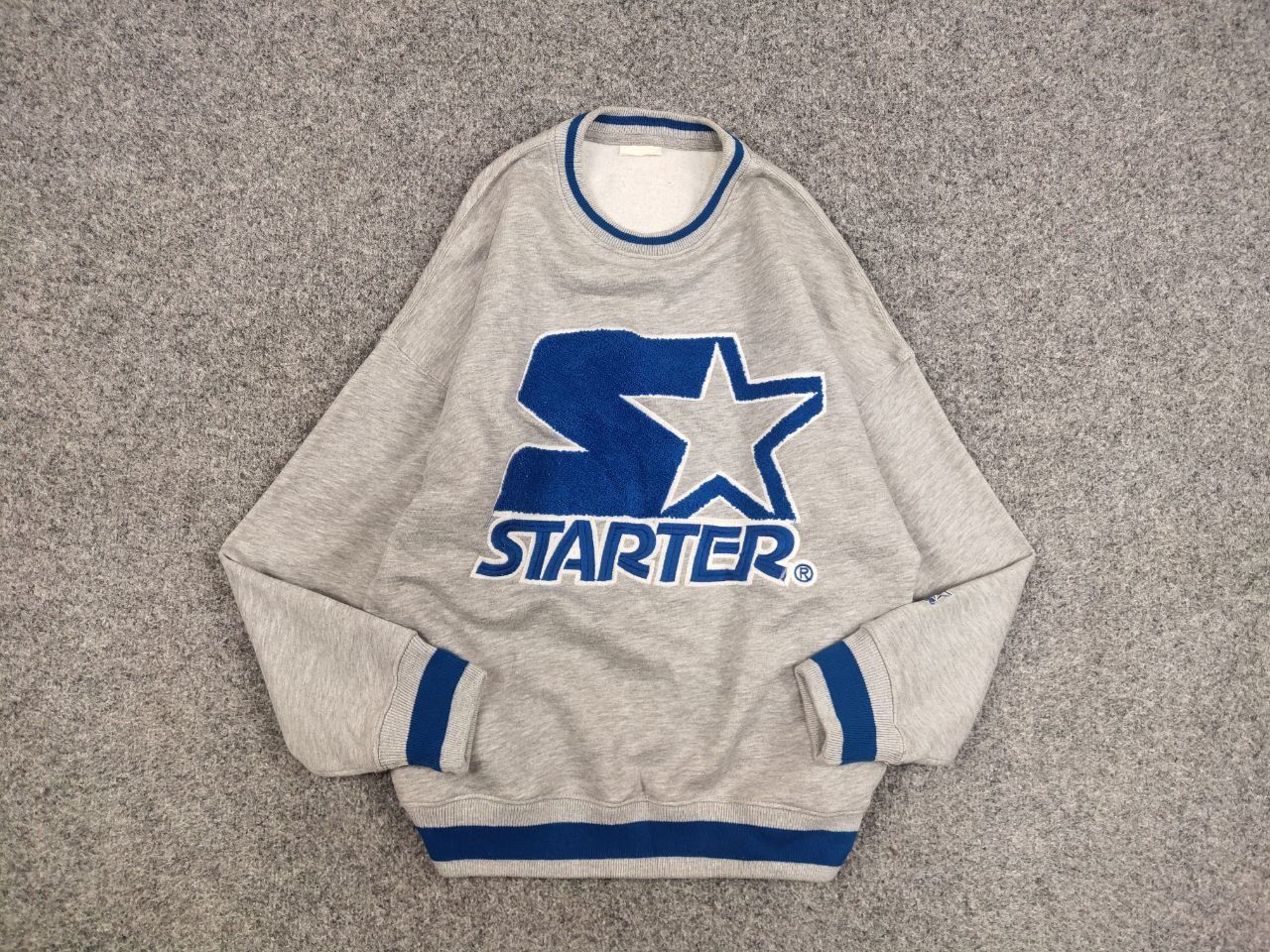 Starter Vintage Starter Blue embroidered Logo Crew Chek Sweatshirt Size US S / EU 44-46 / 1 - 13 Thumbnail