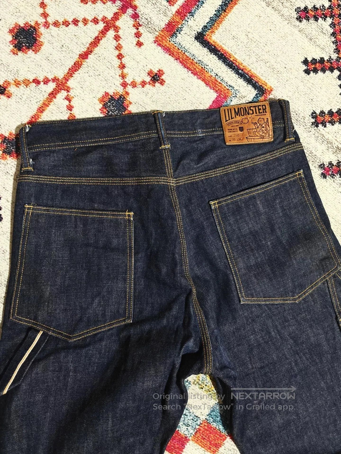 Denim Demon Lil Monster Raw Selvedge Vintage Jeans. Size US 33 - 6 Thumbnail