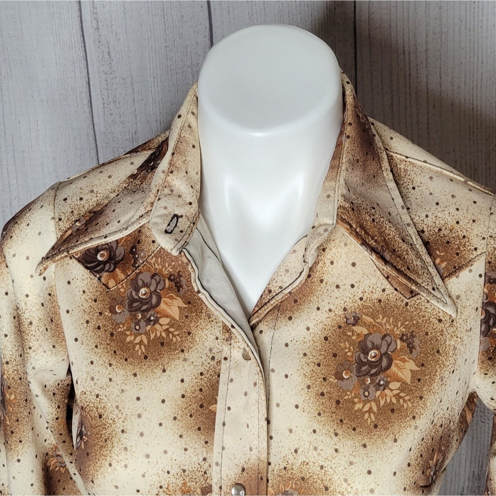 Vintage Vintage 70s Rocky Mountain Clothing Pearl Snap Dagger Collar Size S / US 4 / IT 40 - 2 Thumbnail
